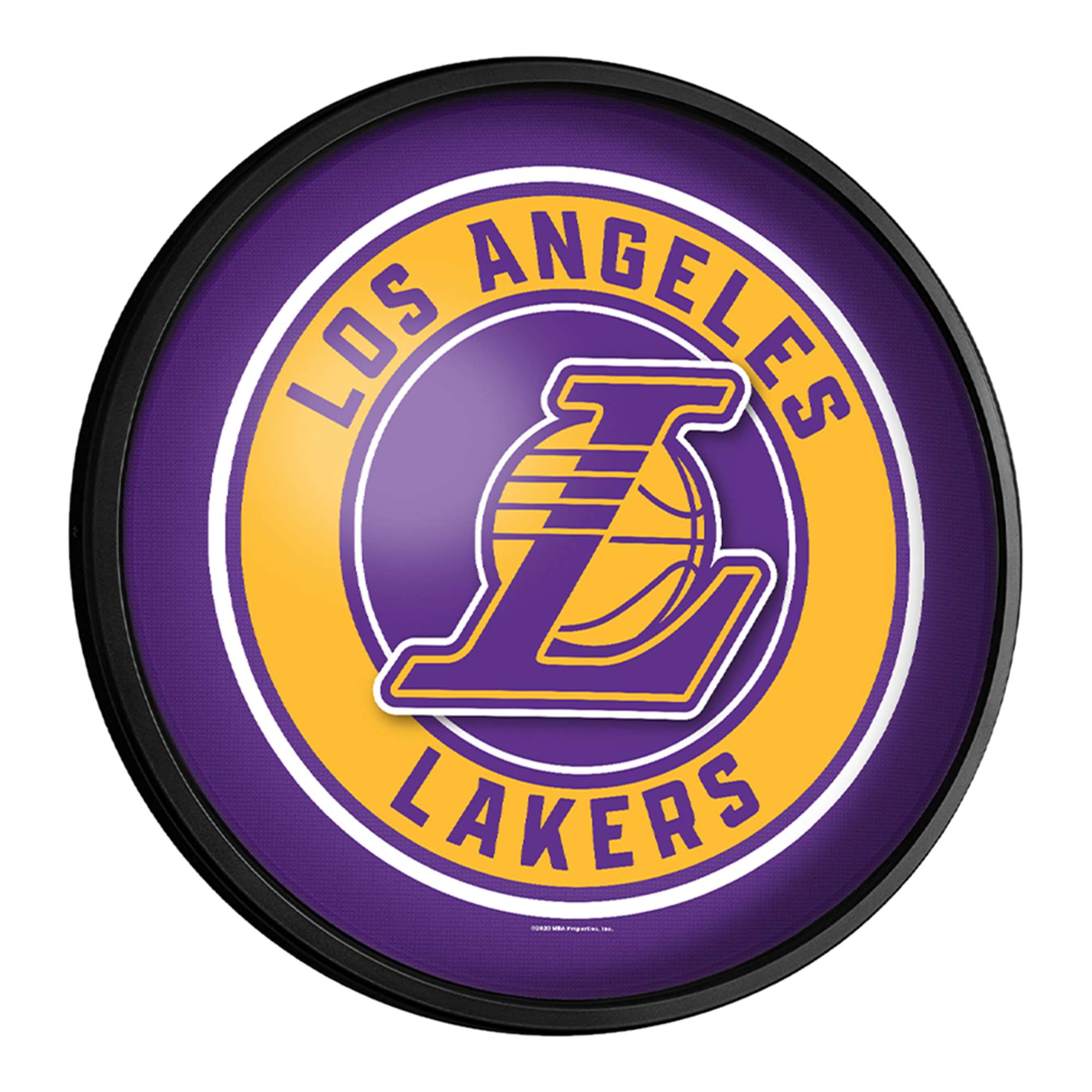 Los Angeles Lakers: Round Slimline Lighted Wall Sign