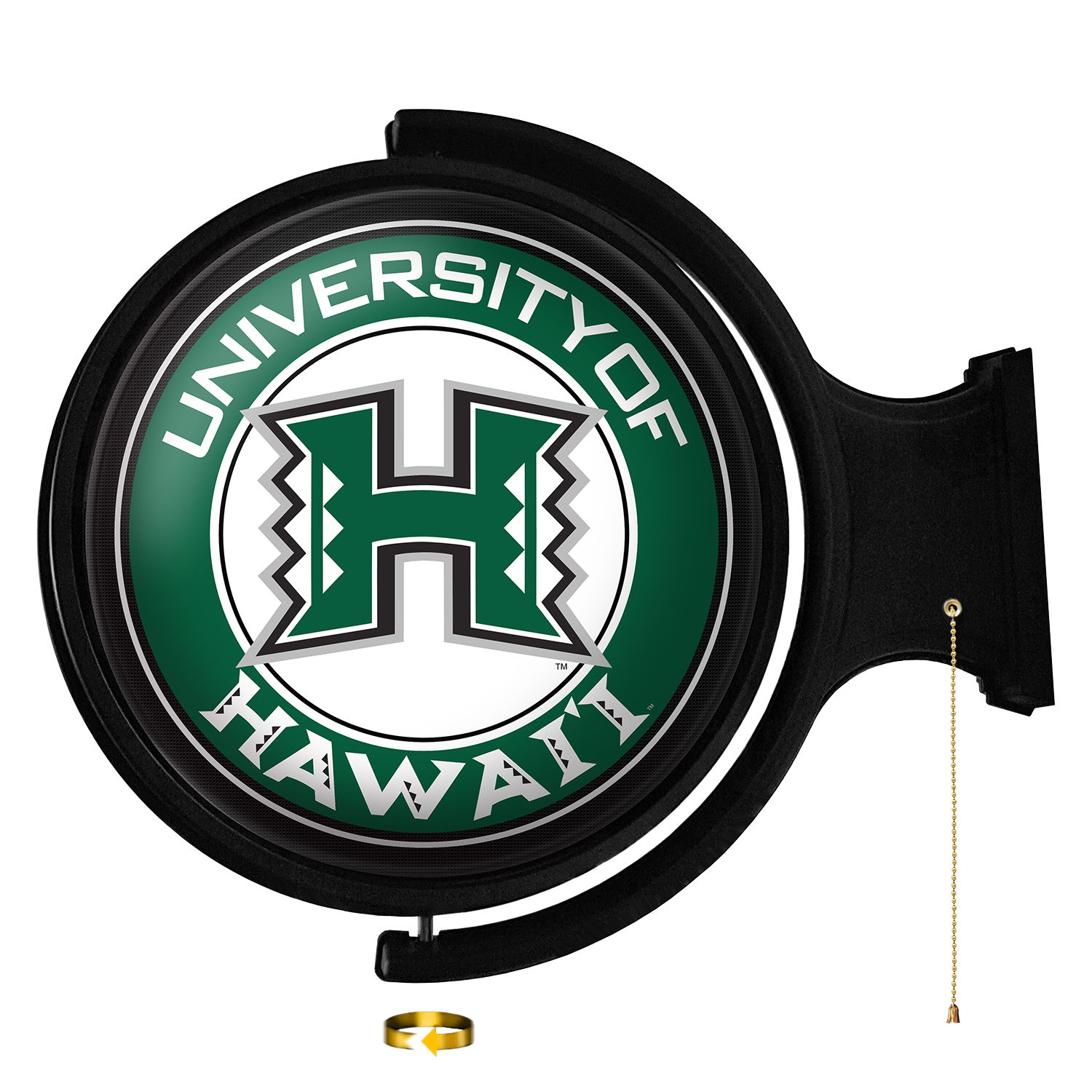 Hawaii Warriors Original Round Rotating Lighted Wall Sign