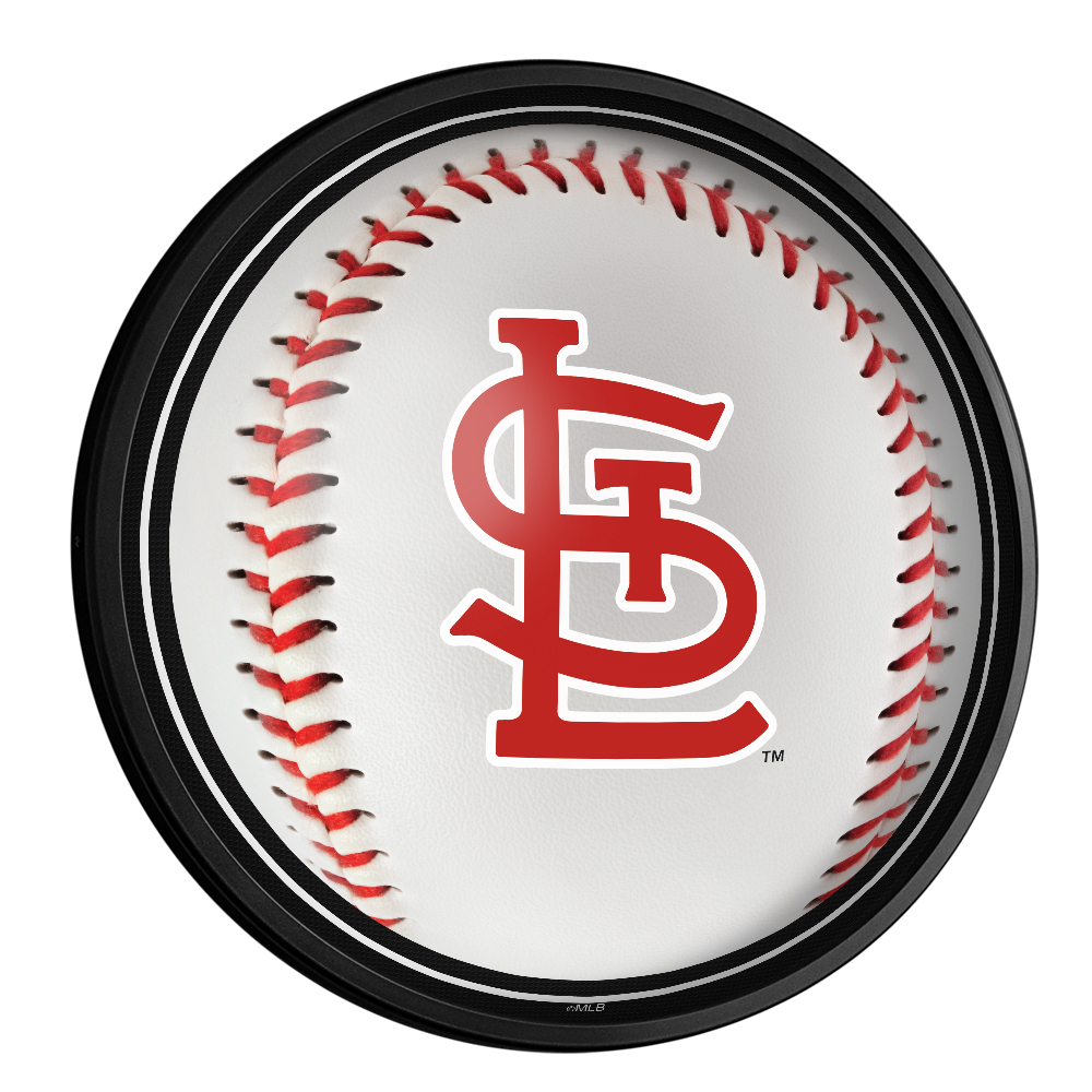 St. Louis Cardinals: Baseball - Round Slimline Lighted Wall Sign