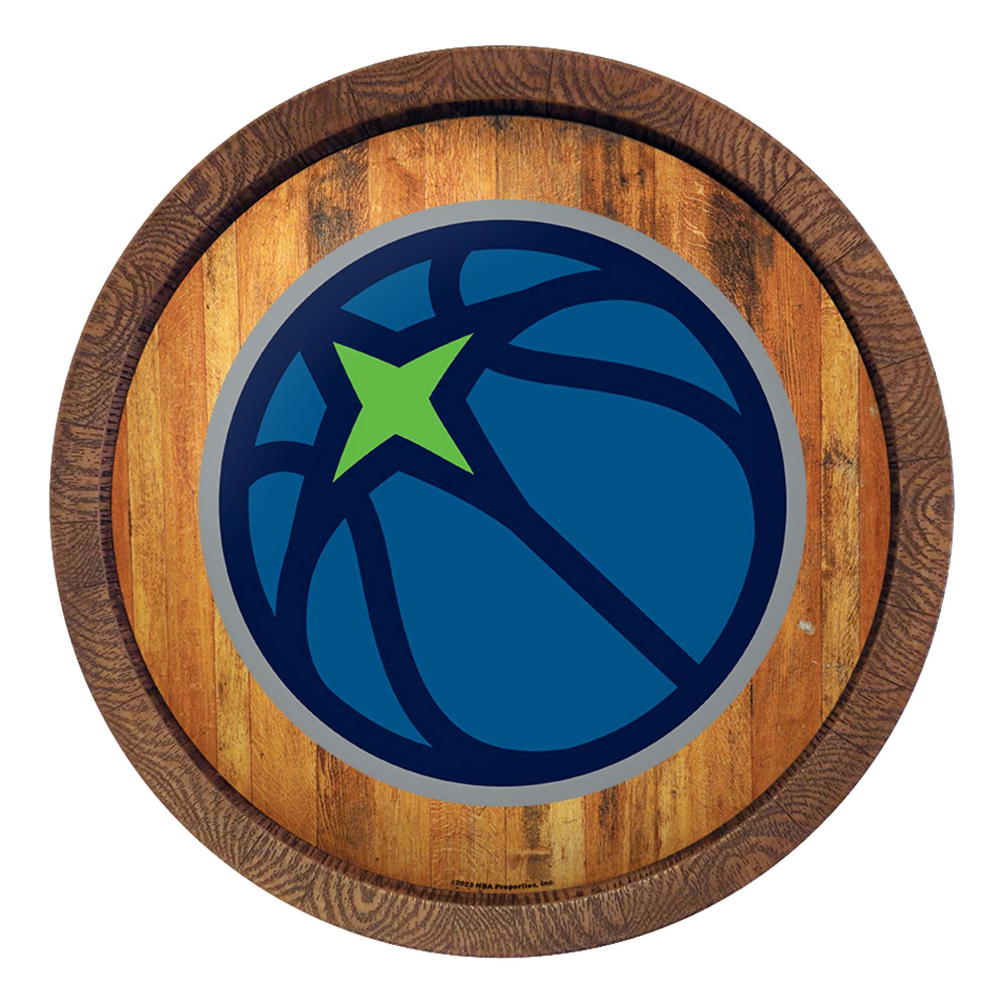 Minnesota Timberwolves: Logo - "Faux" Barrel Top Sign    
