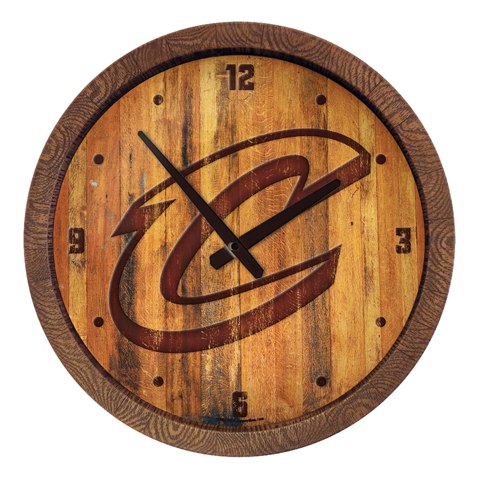 Cleveland Cavaliers: "Faux" Barrel Top Clock    