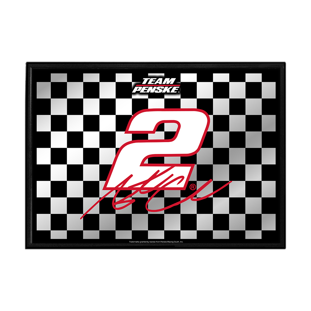 Austin Cindric: Checkered Flag - Framed Mirrored Wall Sign