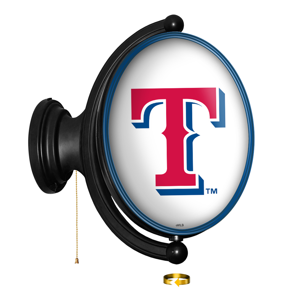 Texas Rangers Original Oval Rotating Lighted Wall Sign  