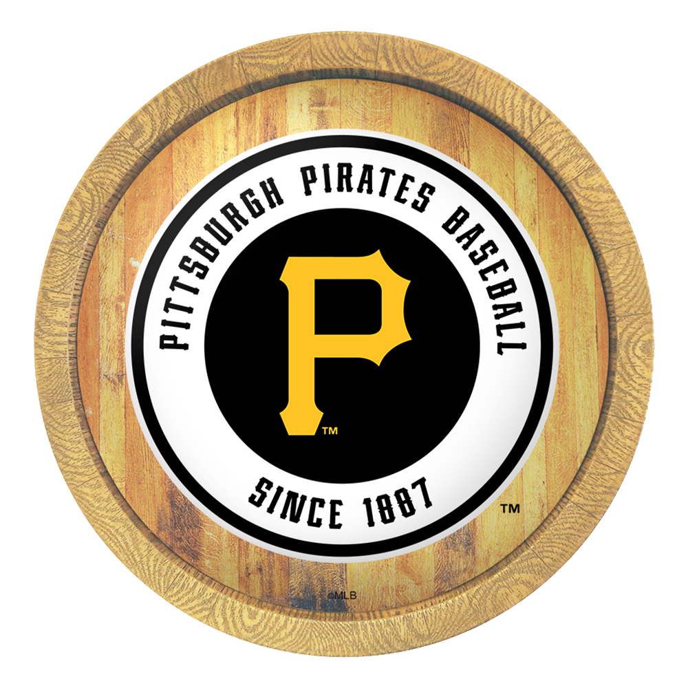 Pittsburgh Pirates "Faux" Barrel Top Sign  