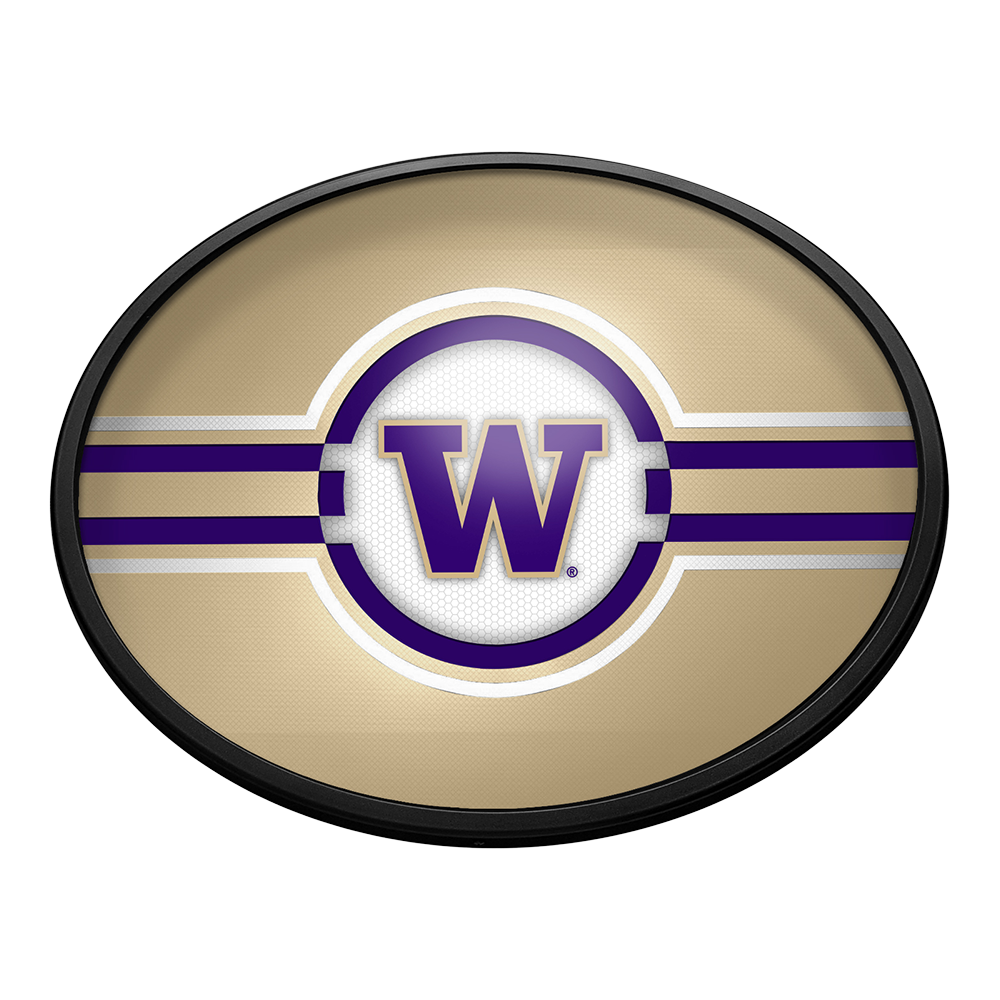 Washington Huskies Oval Slimline Lighted Wall Sign