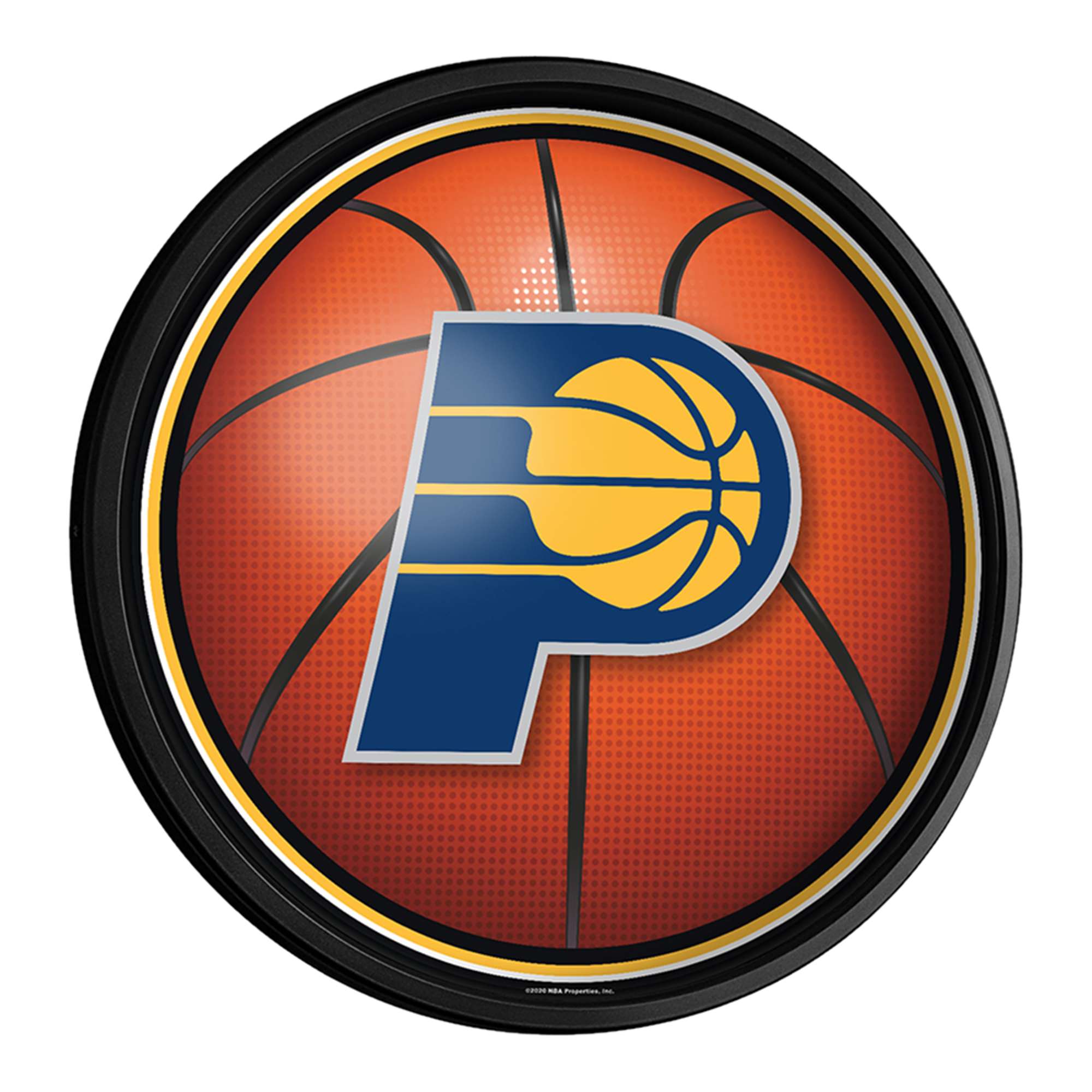Indiana Pacers: Basketball - Round Slimline Lighted Wall Sign