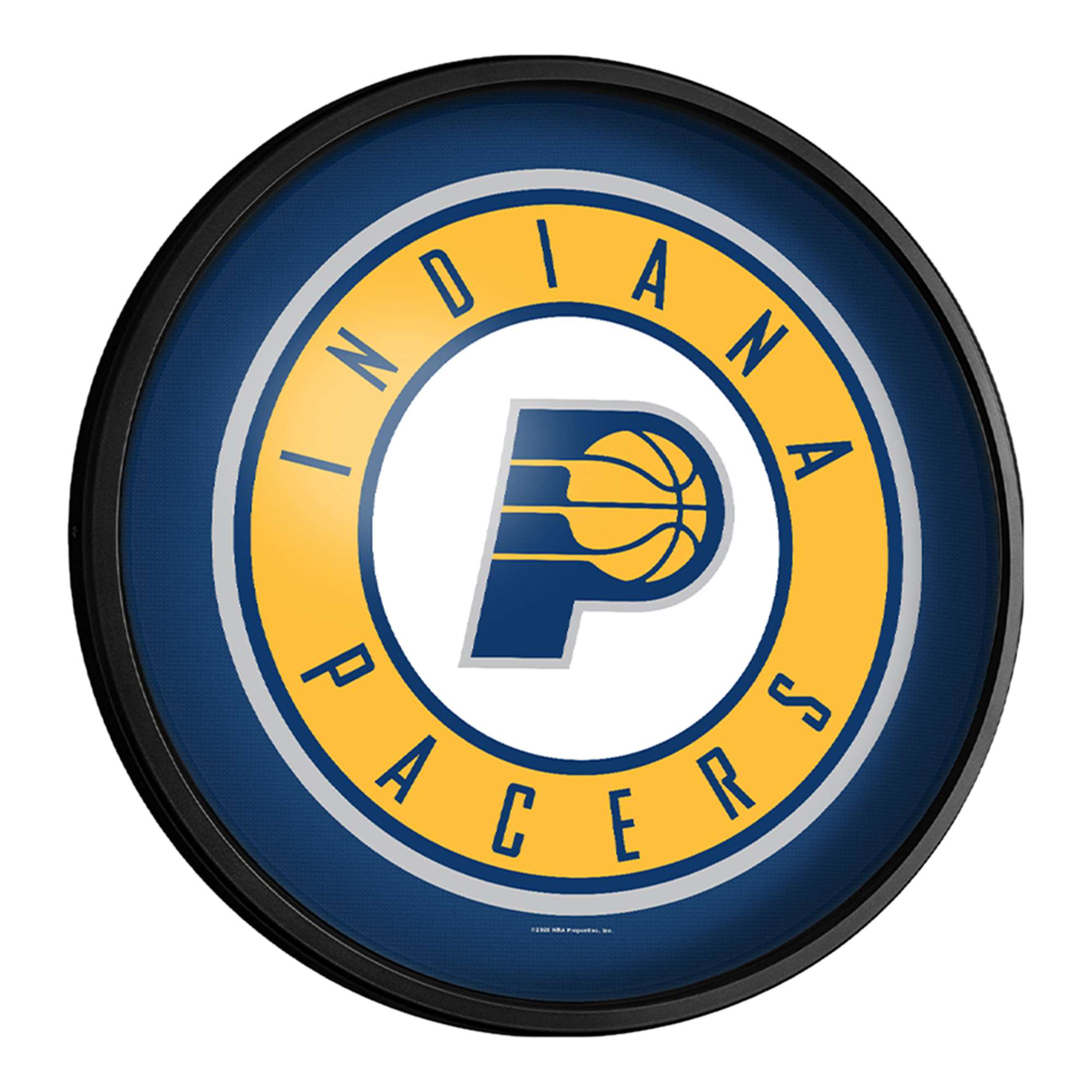Indiana Pacers: Round Slimline Lighted Wall Sign