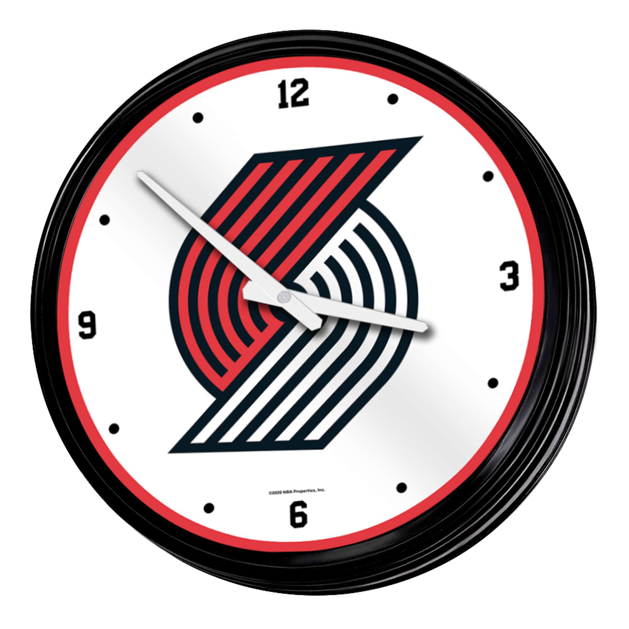 Portland Trail Blazers: Retro Lighted Wall Clock