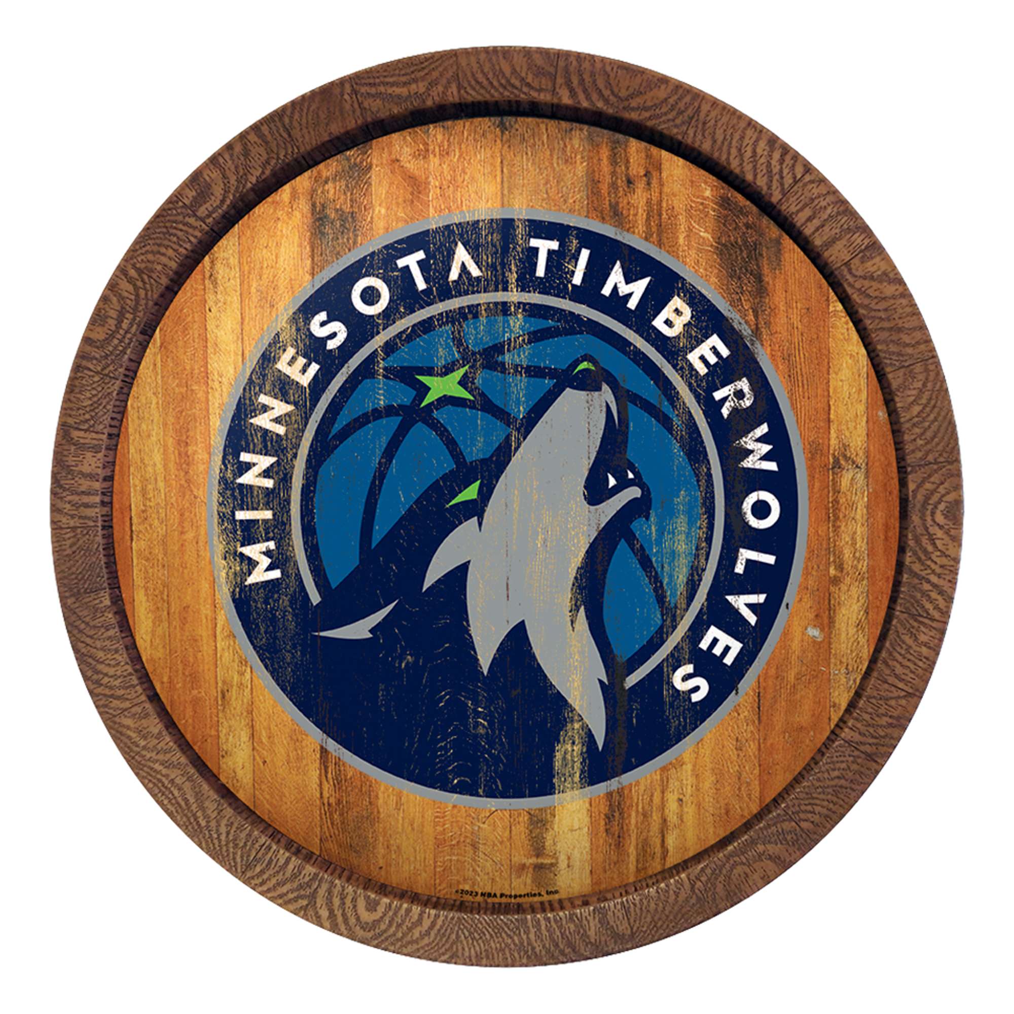 Minnesota Timberwolves: "Faux" Barrel Top Sign    