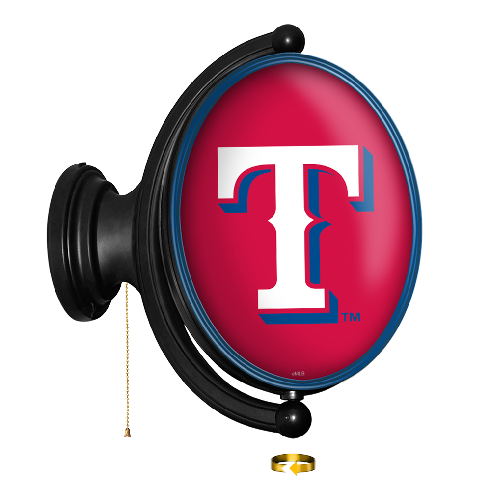 Texas Rangers Original Oval Rotating Lighted Wall Sign  