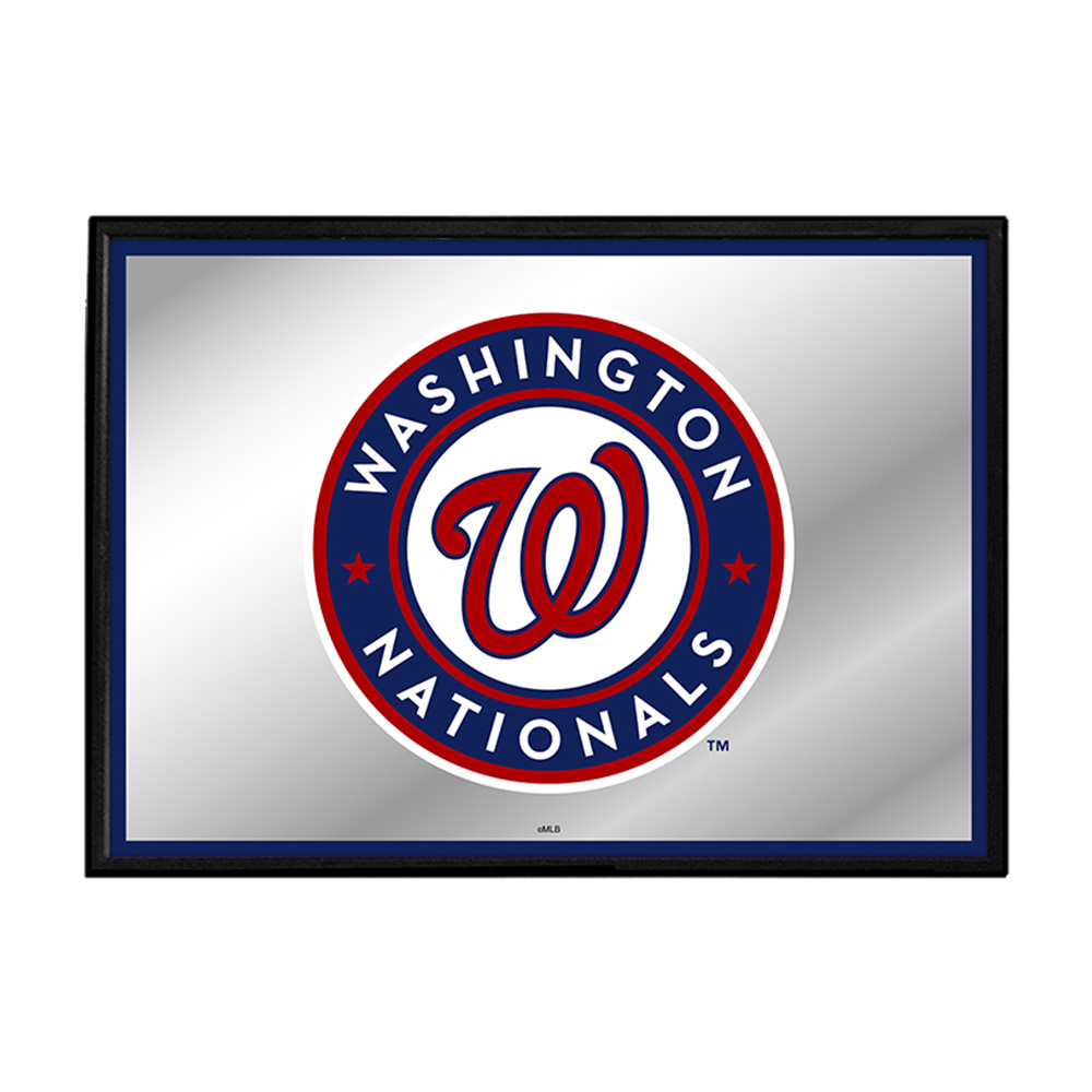 Washington Nationals Framed Mirrored Wall Sign  