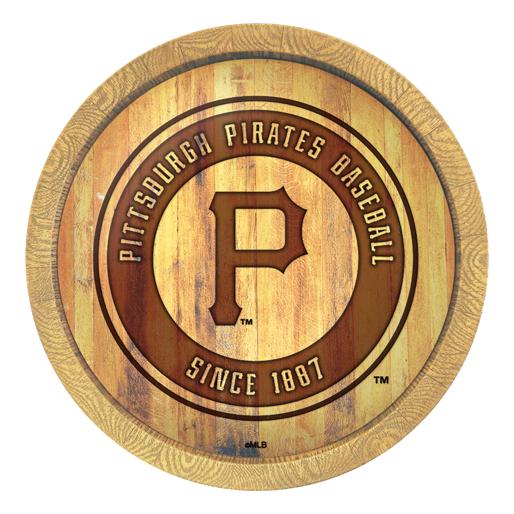 Pittsburgh Pirates Branded "Faux" Barrel Top Sign  