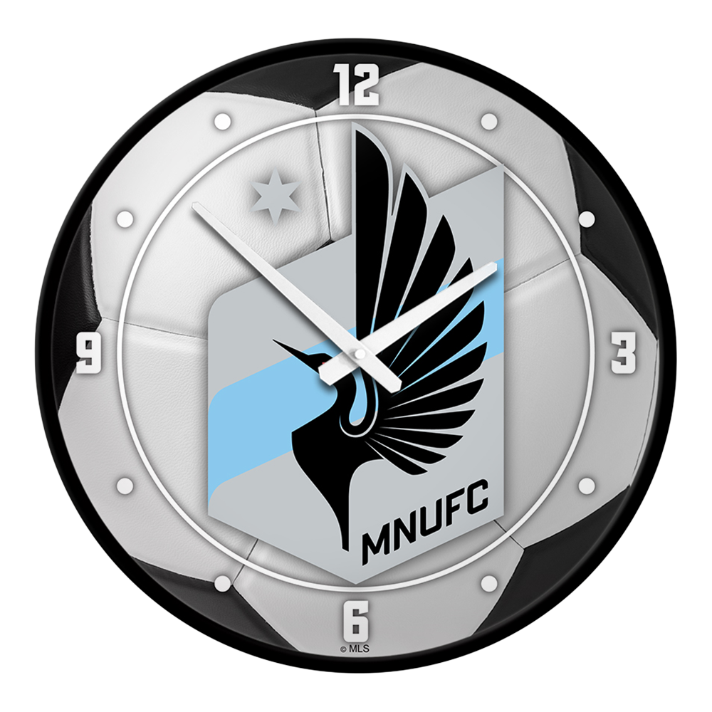 Minnesota United FC: Soccer Ball - Modern Disc Wall Clock  