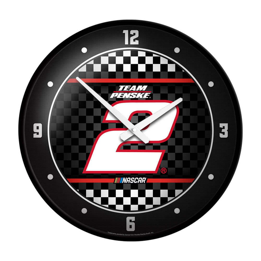 Austin Cindric: Checkered Flag - Modern Disc Wall Clock