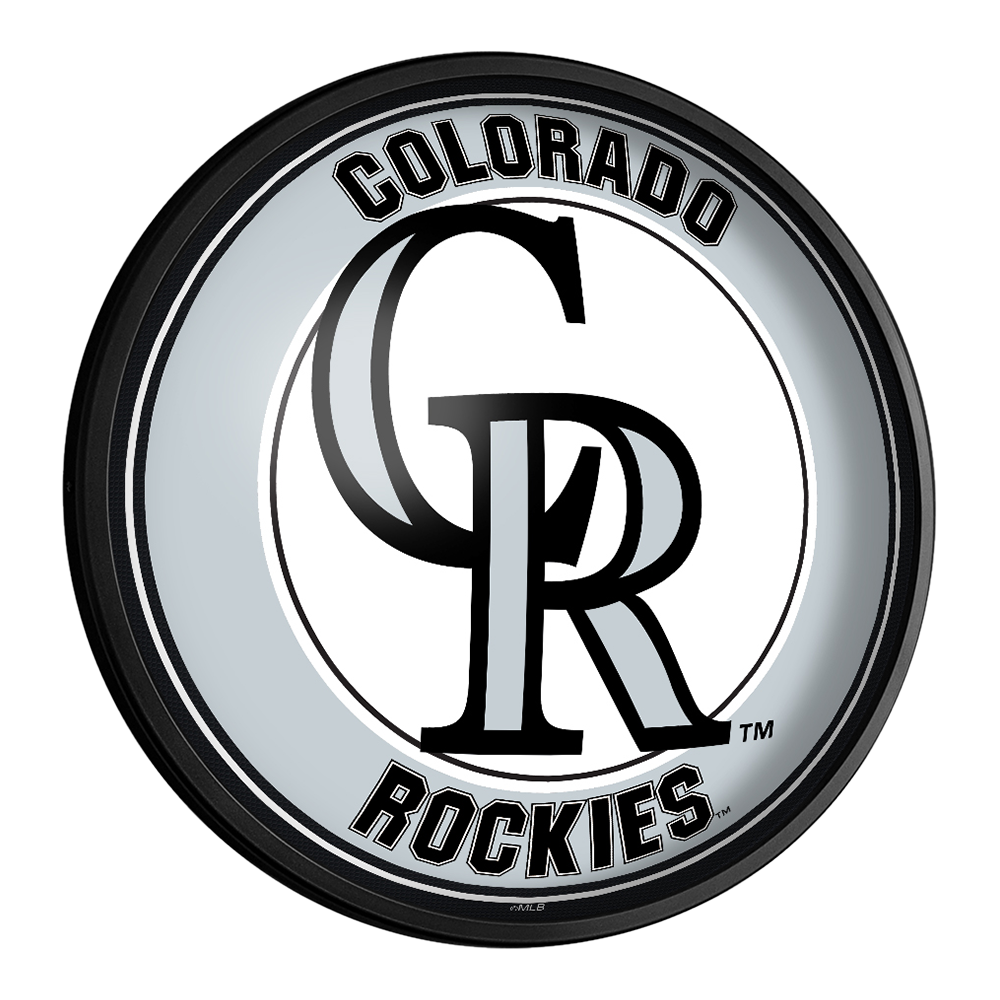 Colorado Rockies Round Slimline Lighted Wall Sign  