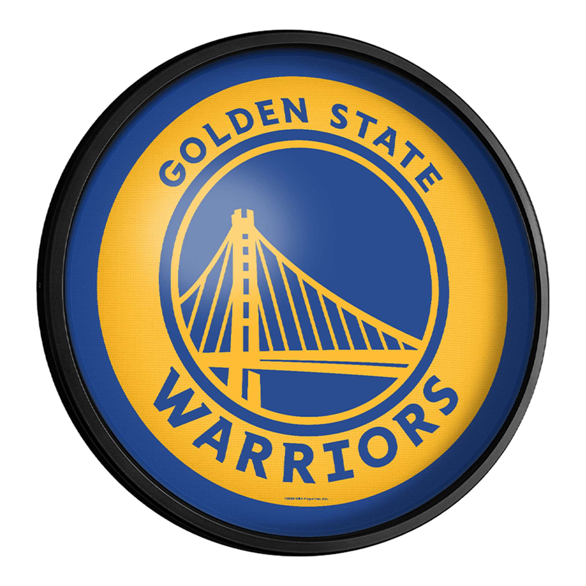 Golden State Warriors: Round Slimline Lighted Wall Sign