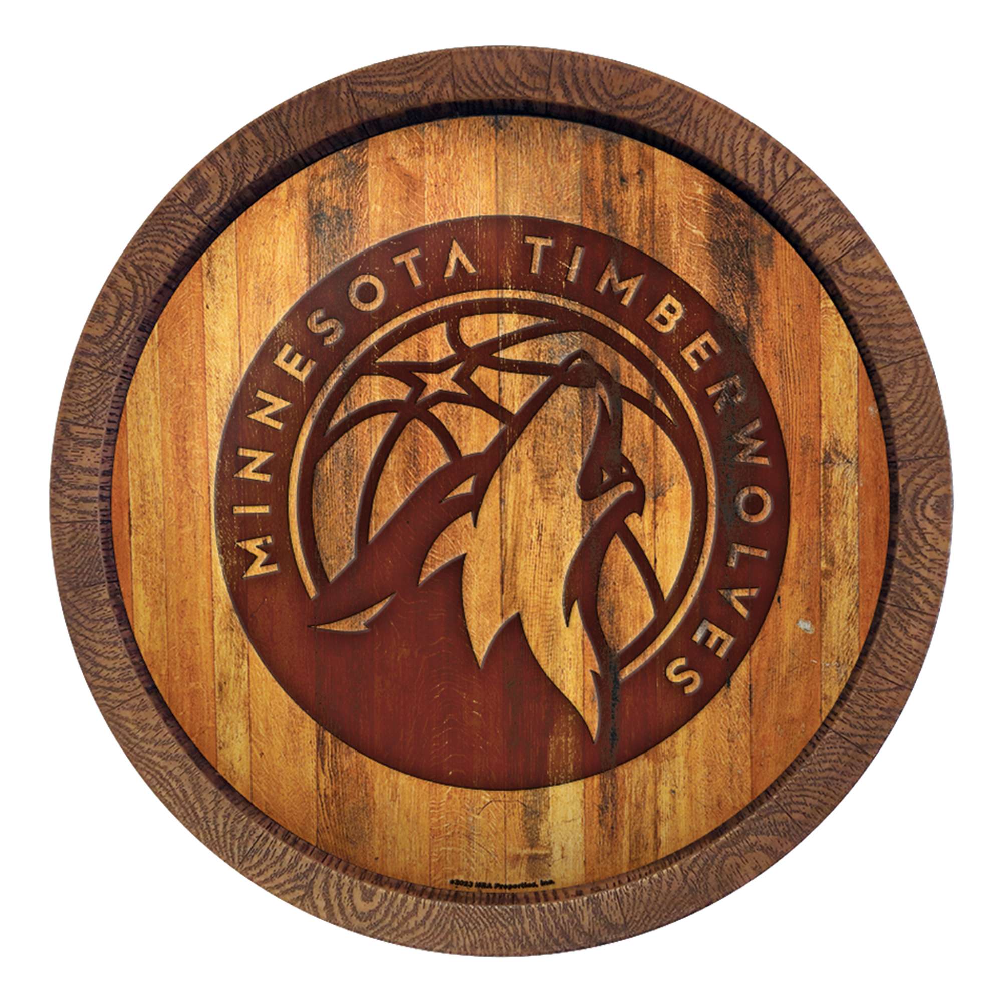 Minnesota Timberwolves: "Faux" Barrel Top Sign    