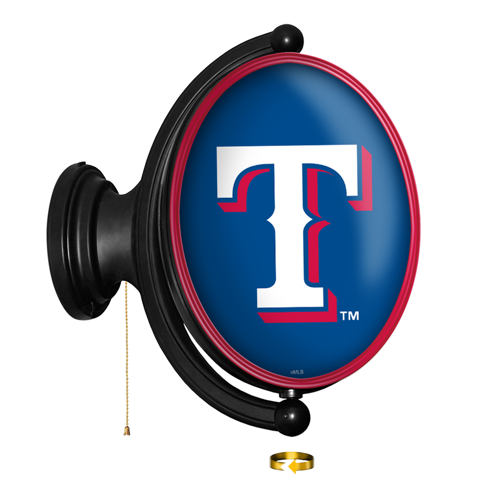 Texas Rangers Original Oval Rotating Lighted Wall Sign  
