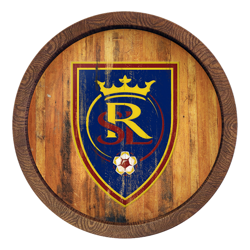Real Salt Lake: Weathered "Faux" Barrel Top Sign  