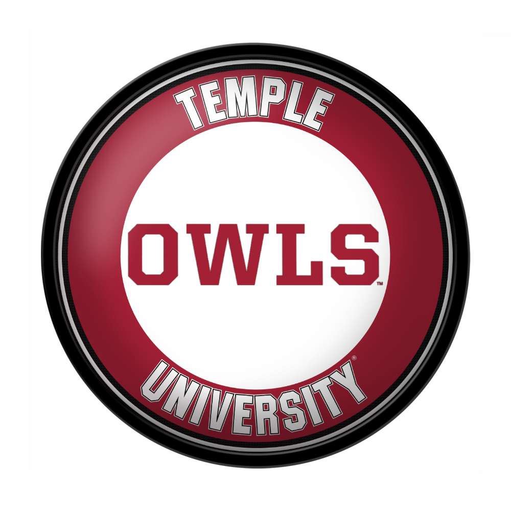 Temple Owls Owls - Modern Disc Wall Sign