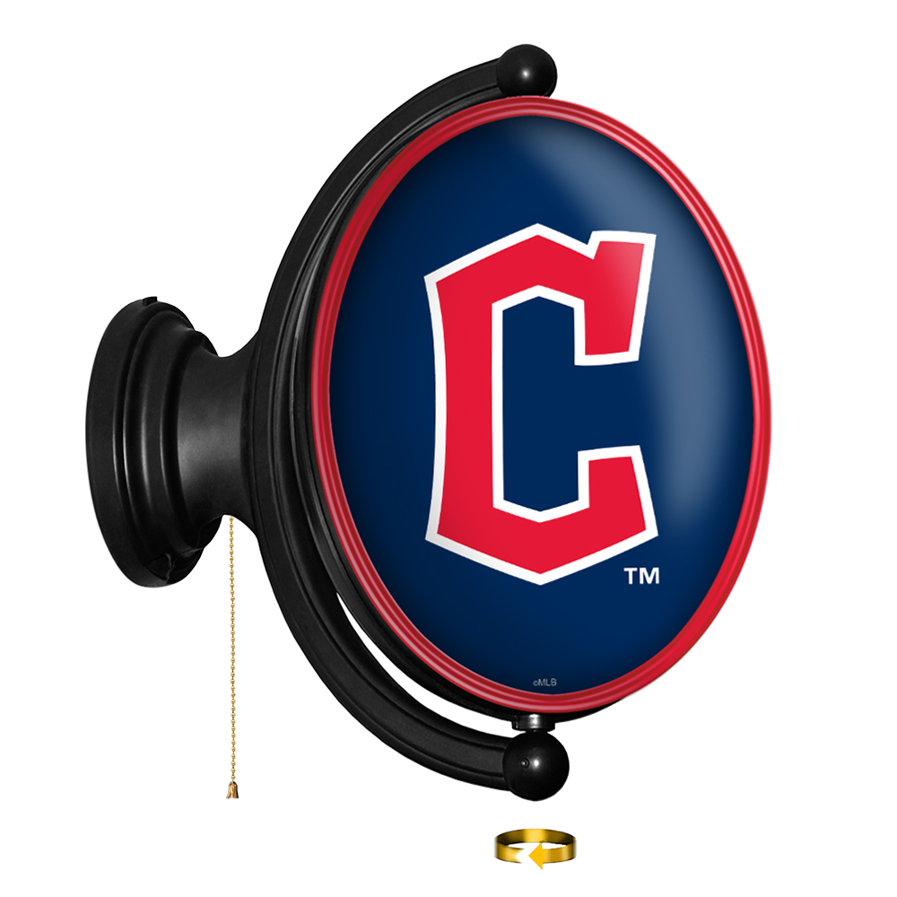 Cleveland Guardians Original Oval Rotating Lighted Wall Sign  