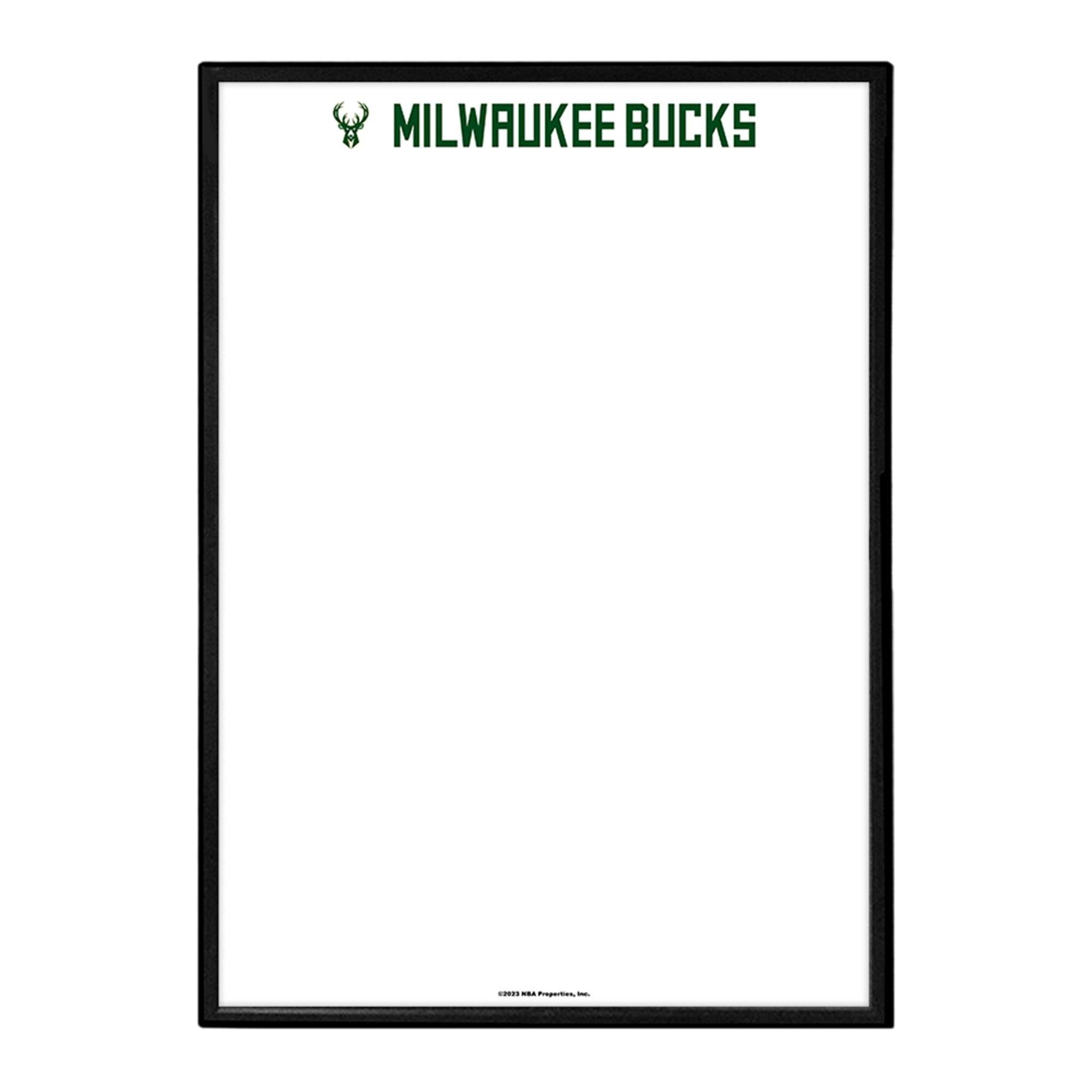 Milwaukee Bucks: Framed Dry Erase Wall Sign    