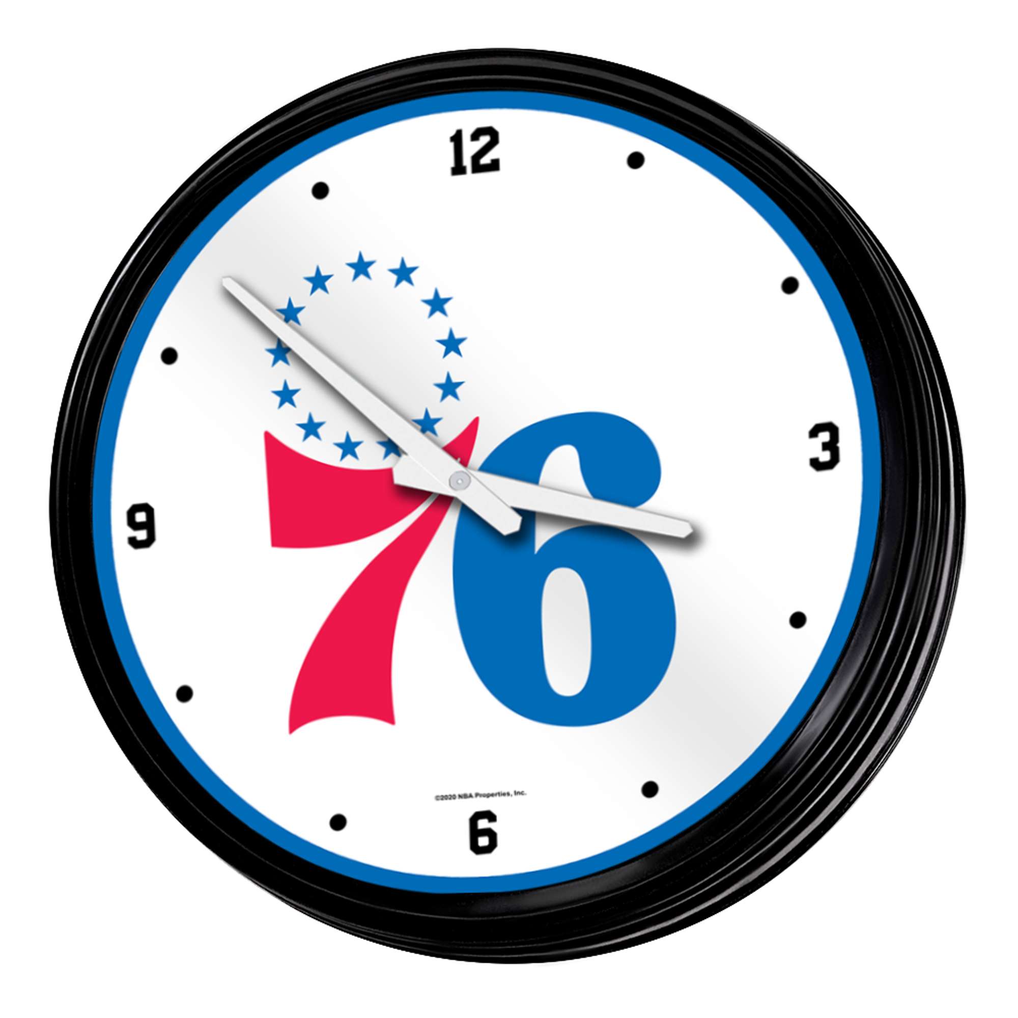 Philadelphia 76ers: Retro Lighted Wall Clock