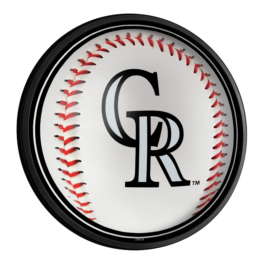 Colorado Rockies Baseball - Round Slimline Lighted Wall Sign  