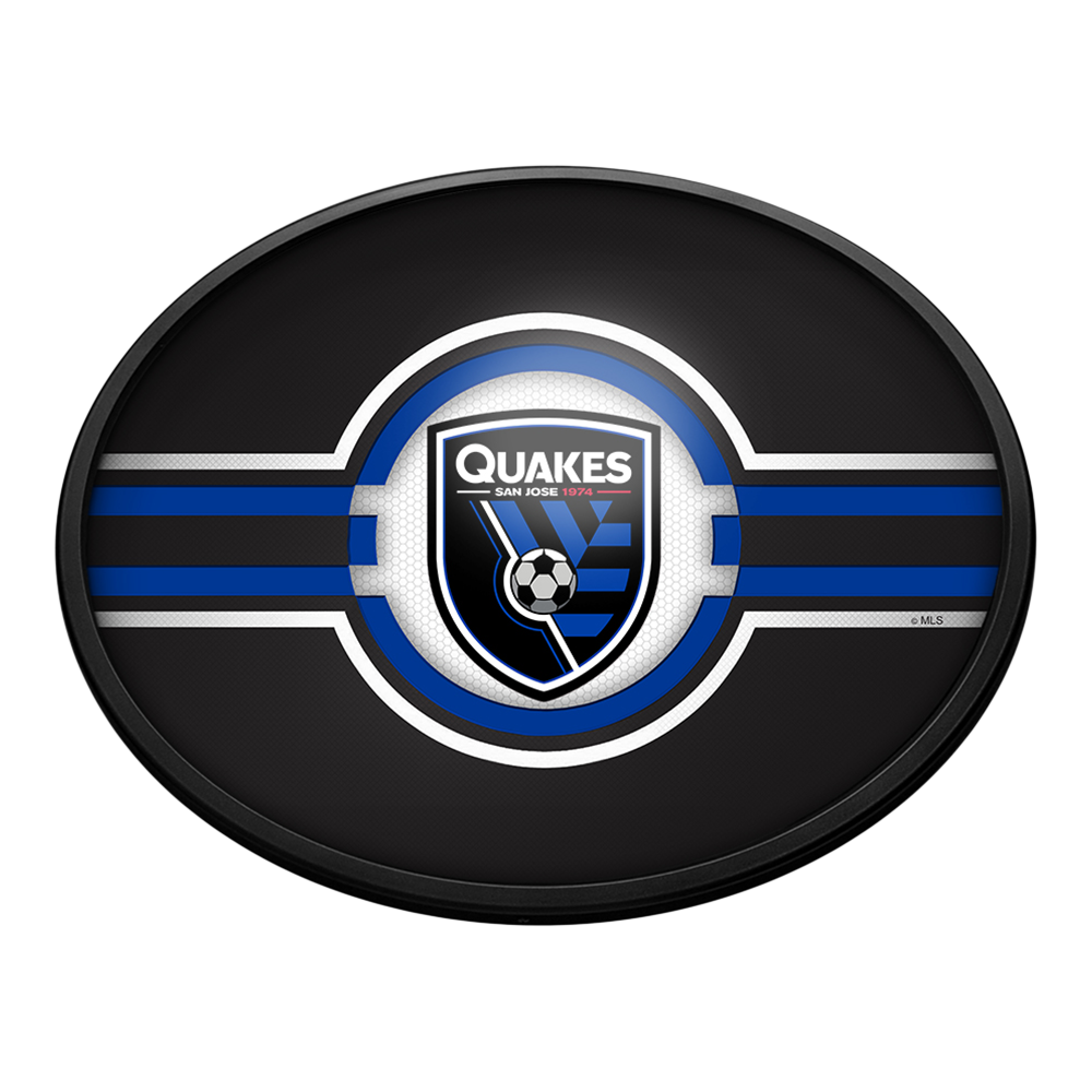 San Jose Earthquakes: Oval Slimline Lighted Wall Sign