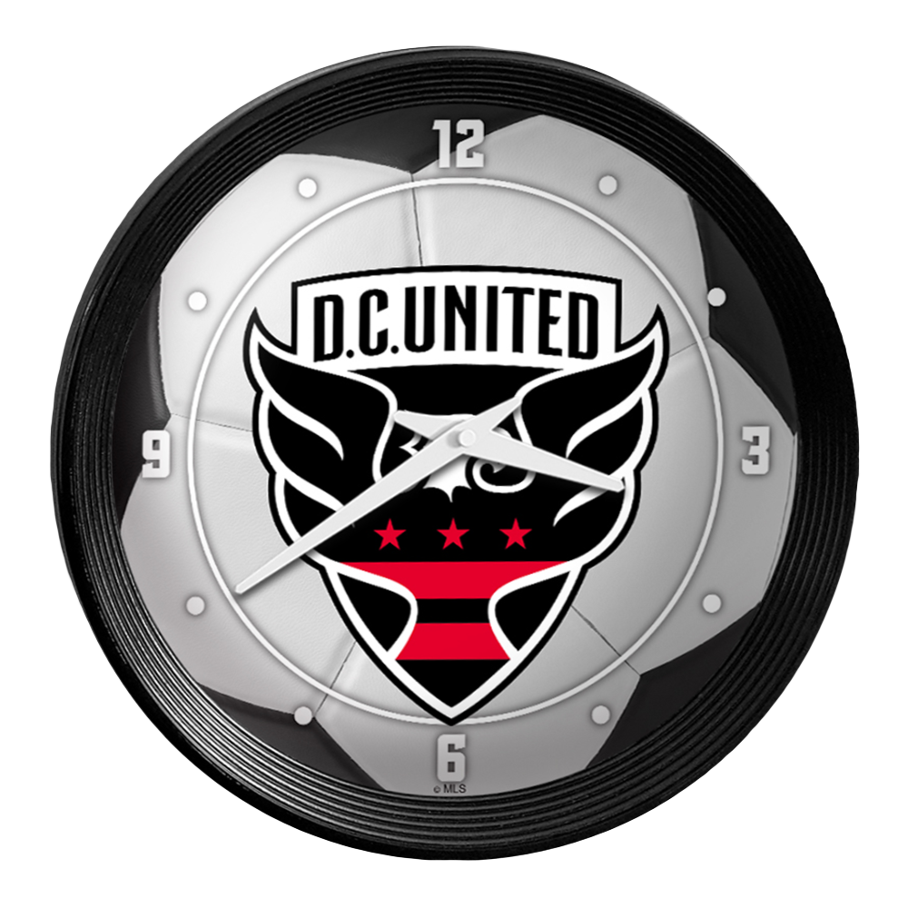 D.C. United: Soccer Ball - Ribbed Frame Wall Clock