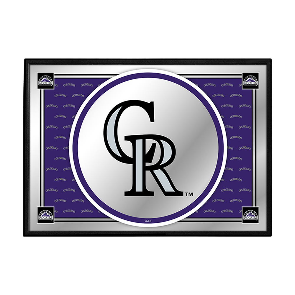 Colorado Rockies Team Spirit - Framed Mirrored Wall Sign  