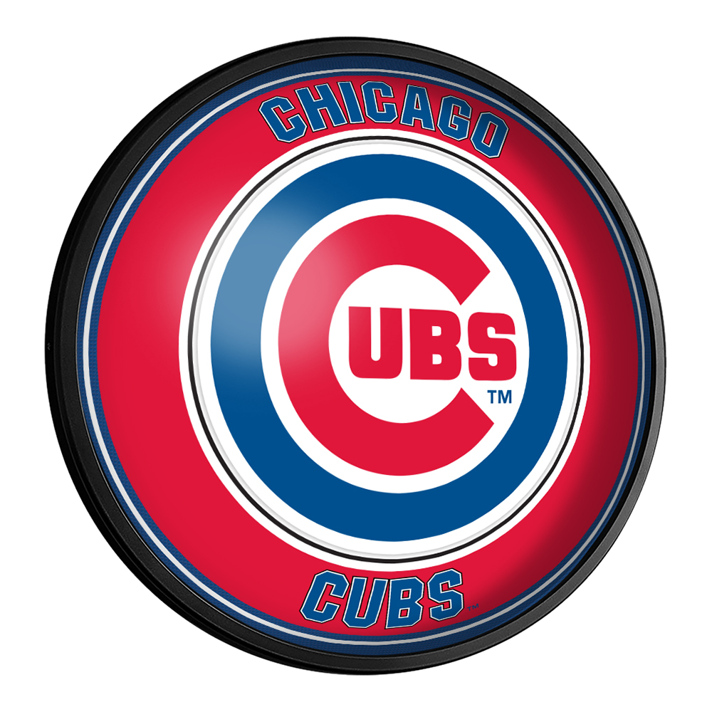Chicago Cubs Round Slimline Lighted Wall Sign  