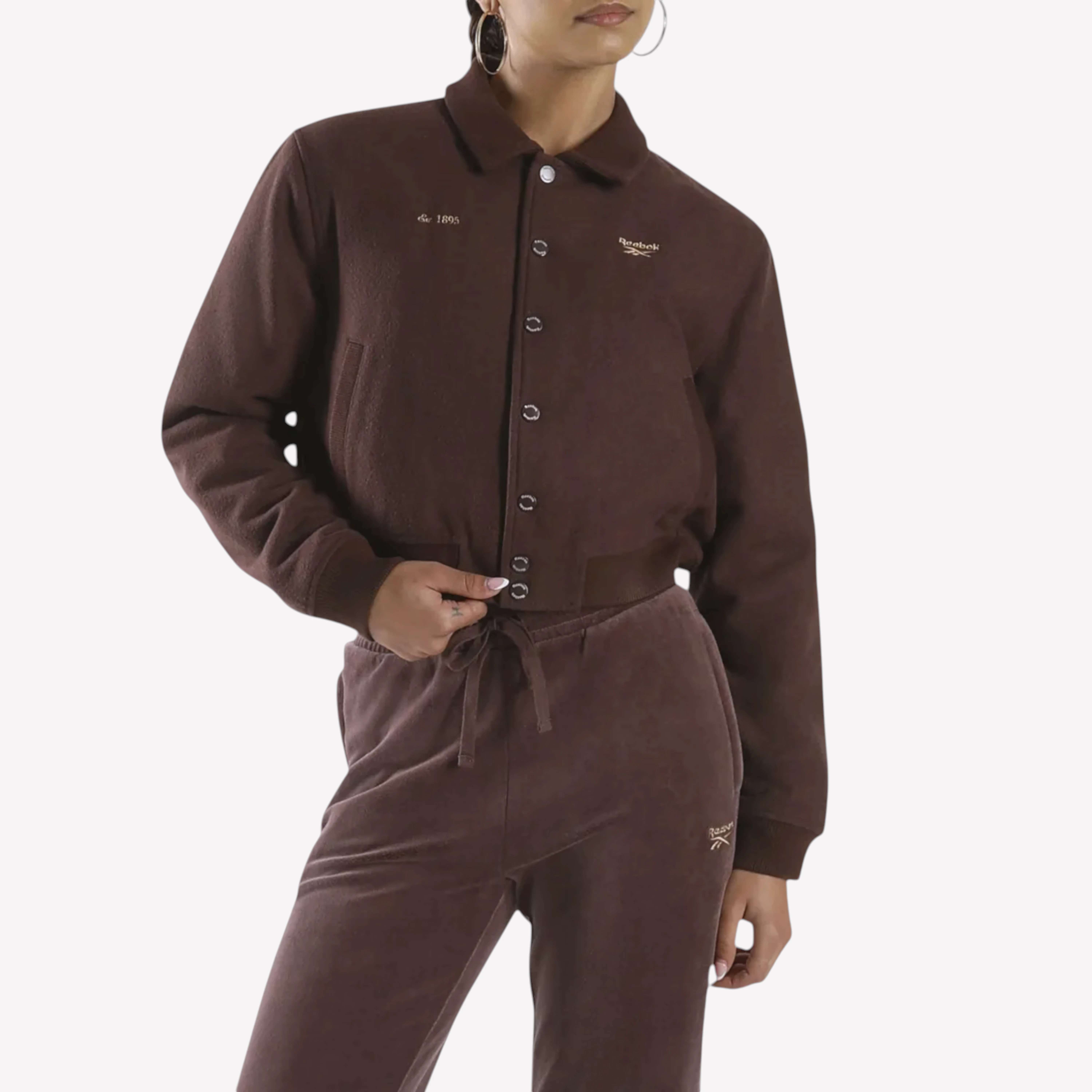 Chamarra Elevated Athletic Cropped Varsity Bomber