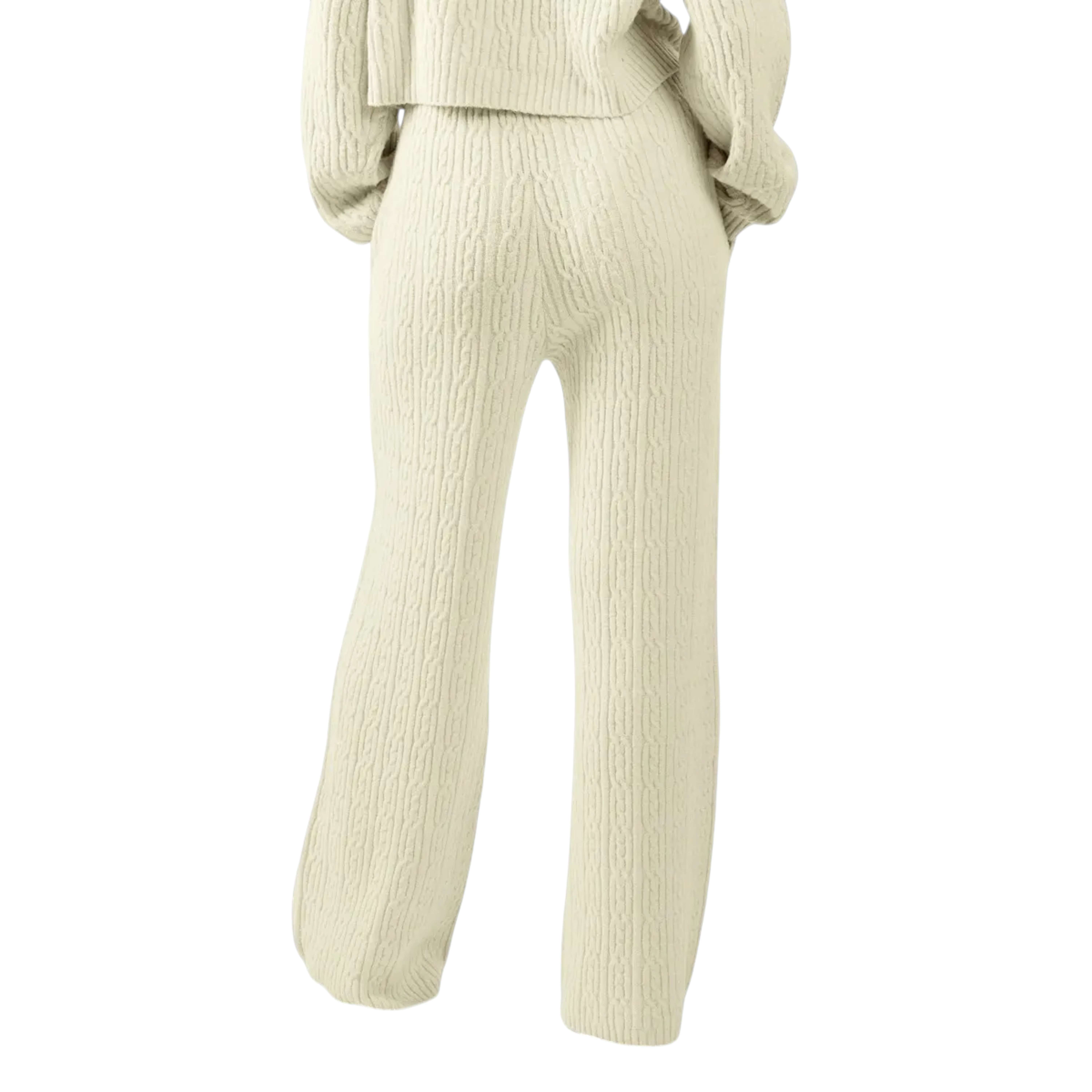 Pantal&oacute;n Elevated Athletic Cable Knit Track Pants