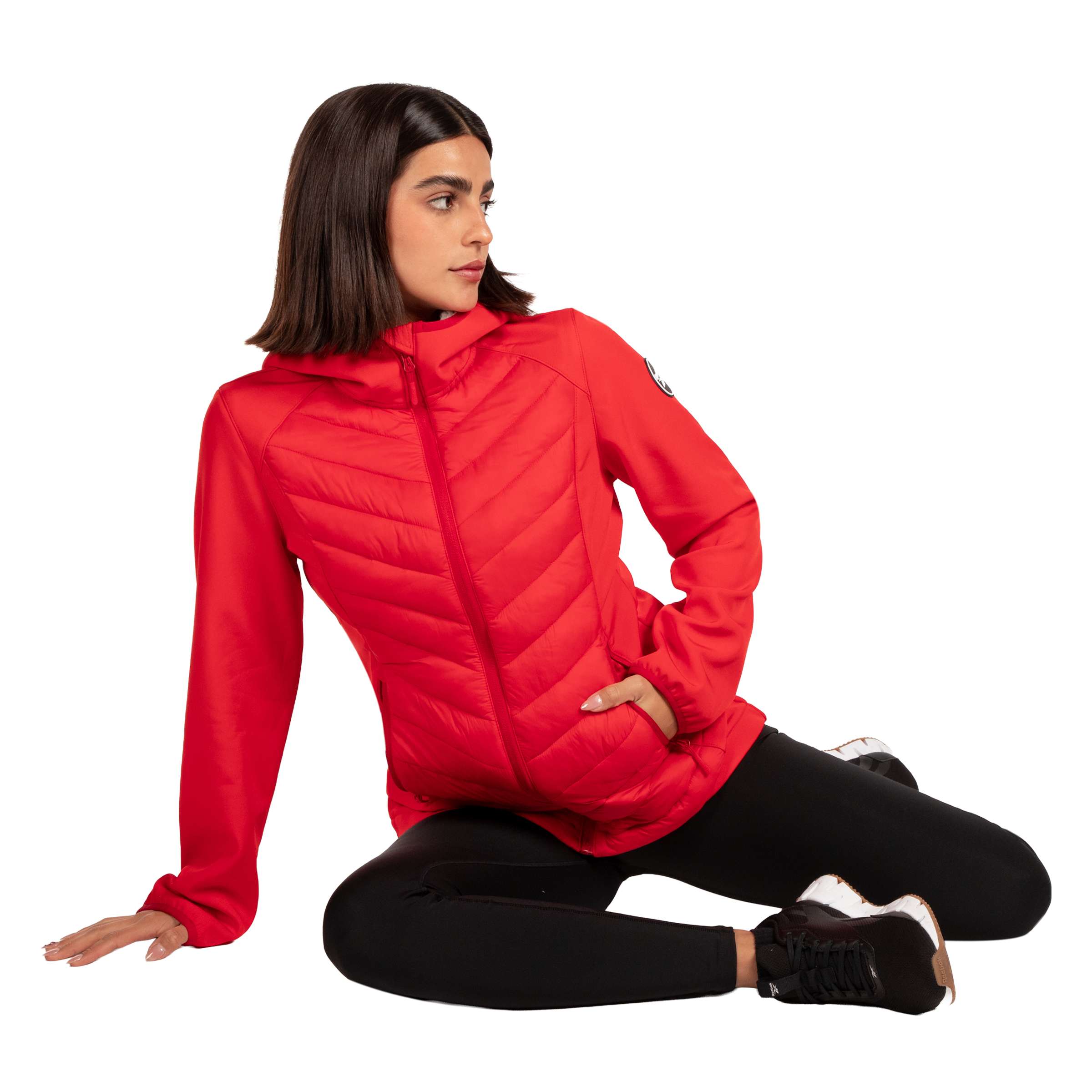 Chamarra acolchada combinada con softshell image number 5