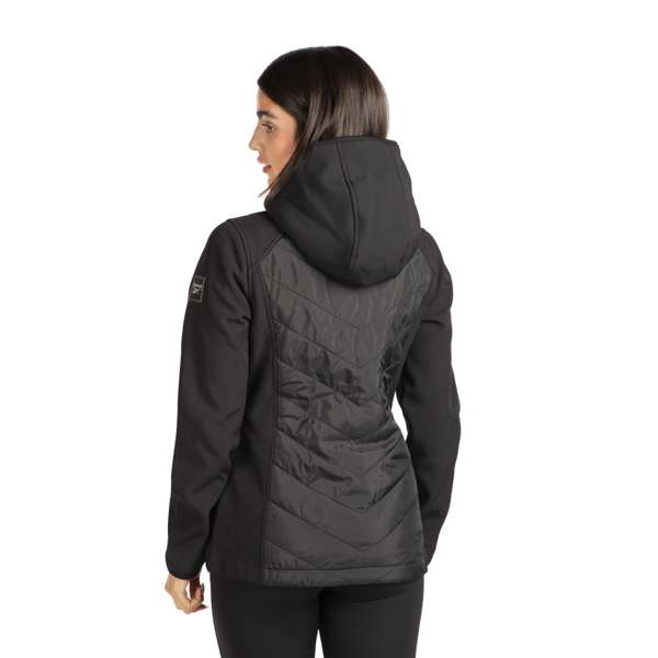 Chamarra acolchada combinada con softshell Chamarra acolchada combinada con softshell