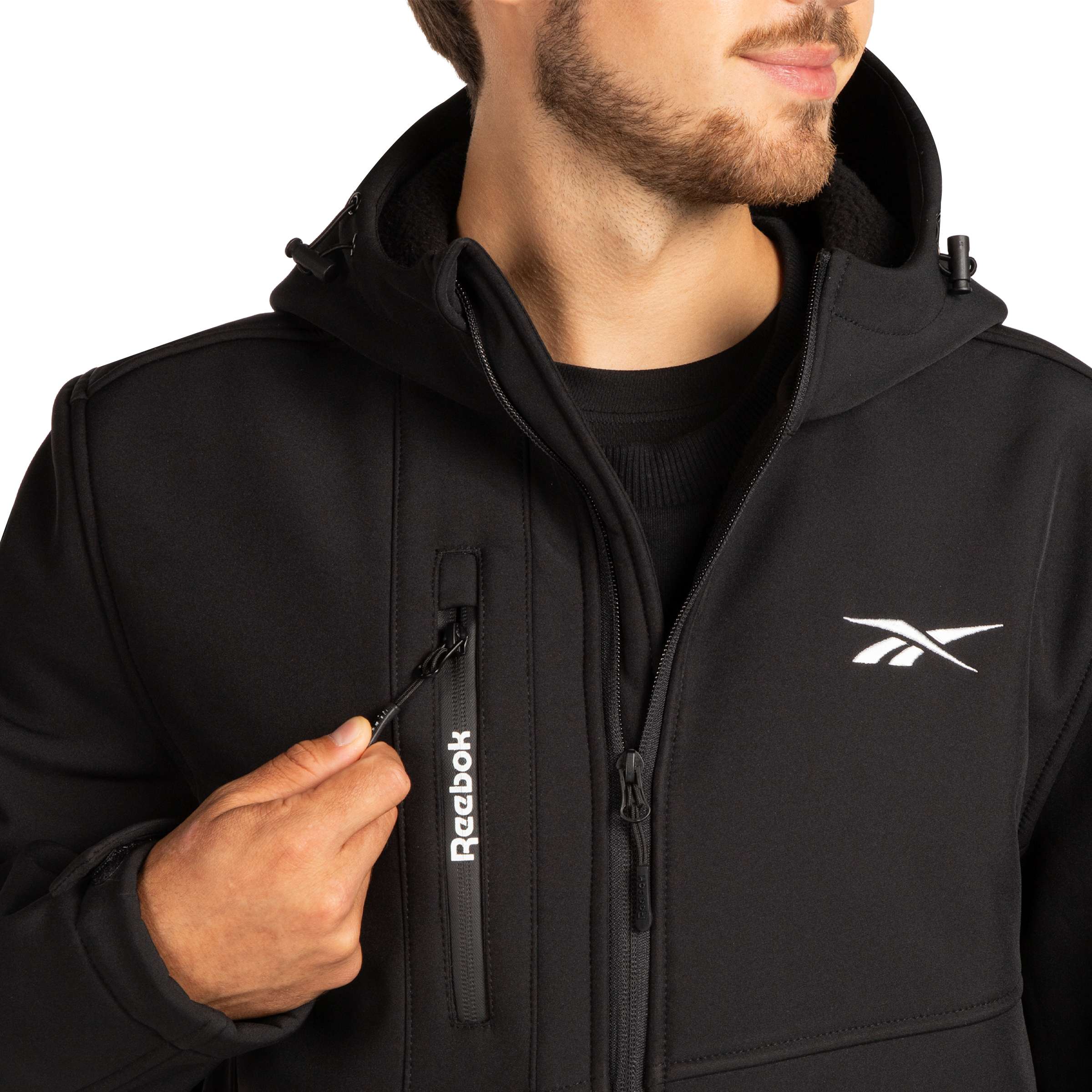 Chamarra softshell con sherpa