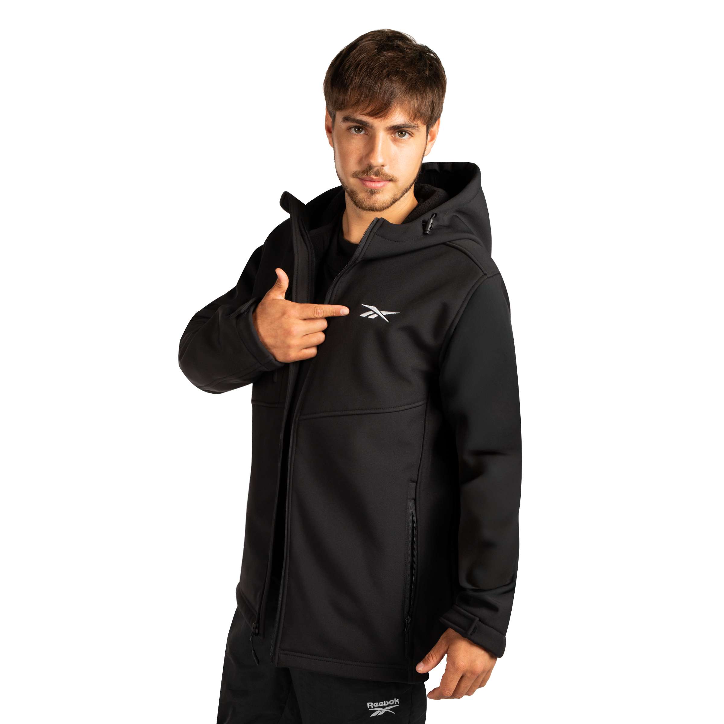 Chamarra softshell con sherpa