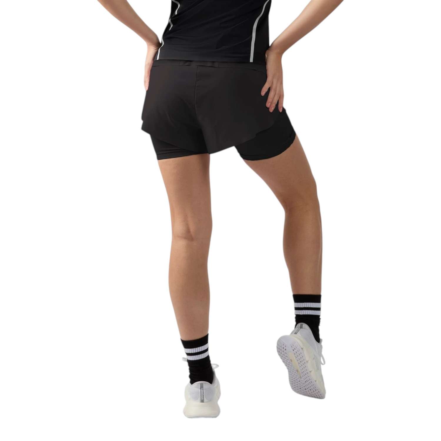 Short de running 2 en 1 LUX Metallic