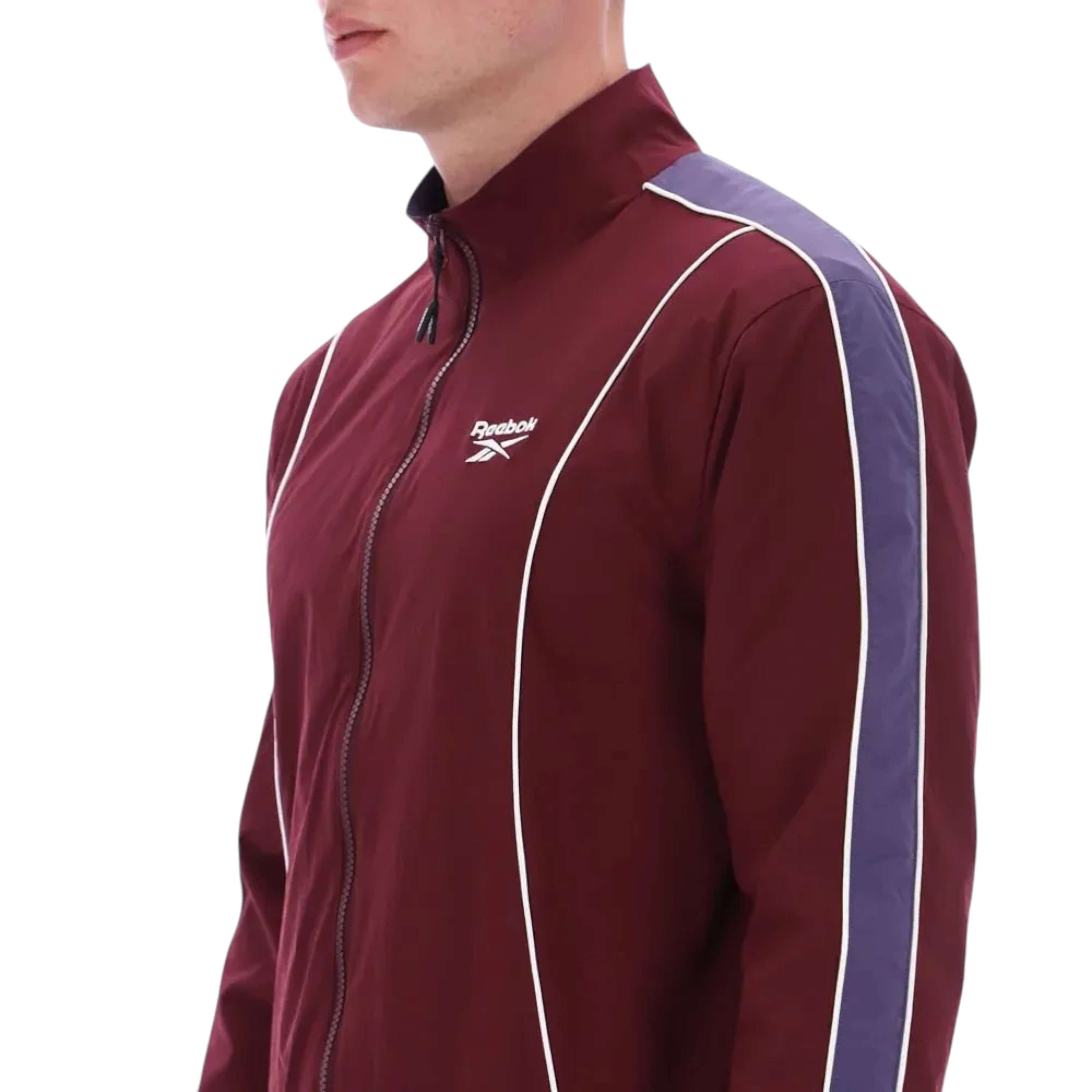 Chamarra tipo Track Jacket Cut And Sew image number 4