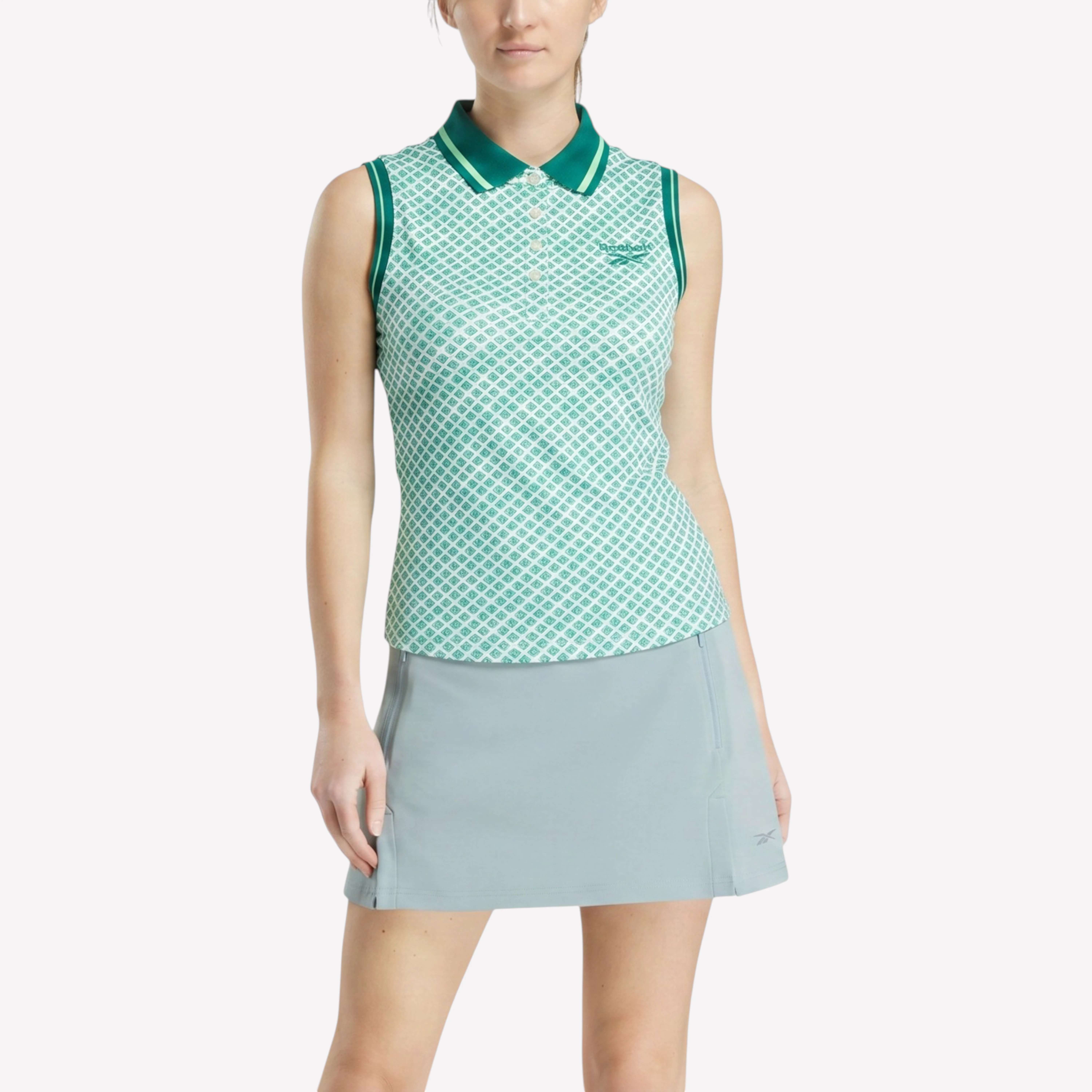 Playera Foulard Print Sleeveless Polo