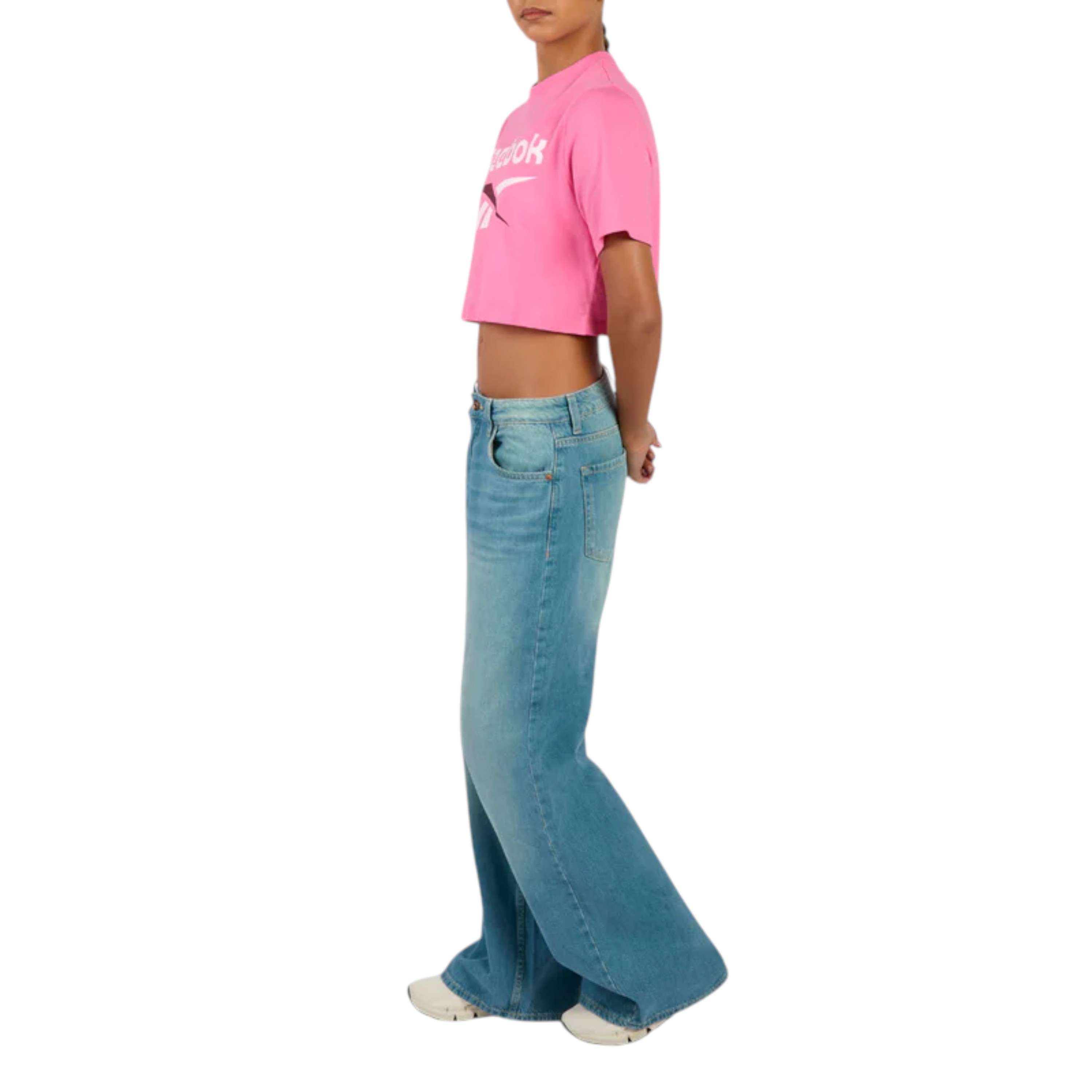 Playera Sadie 2 Colour Logo Crw Cropped Ss Tee