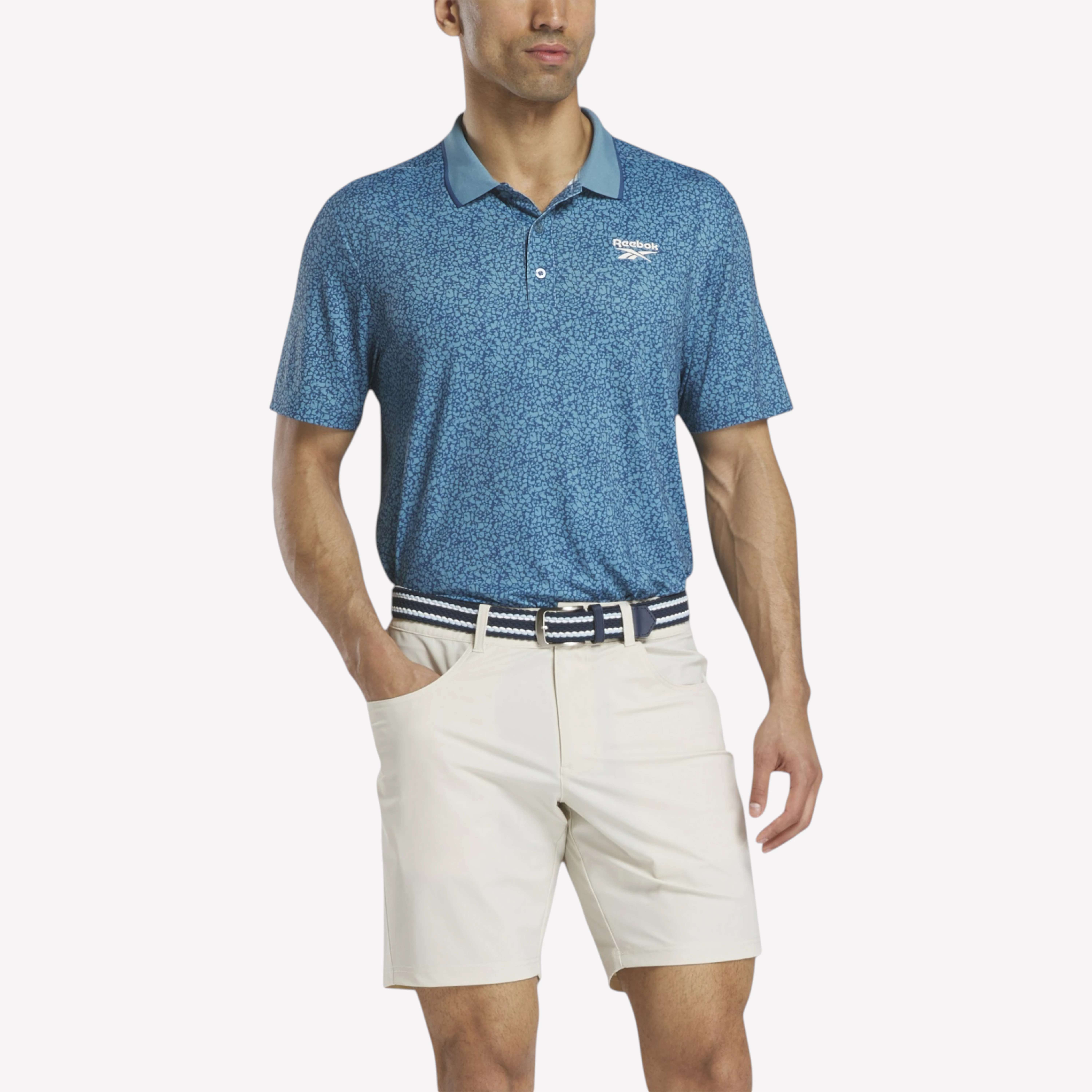 Playera Crackle Print Polo