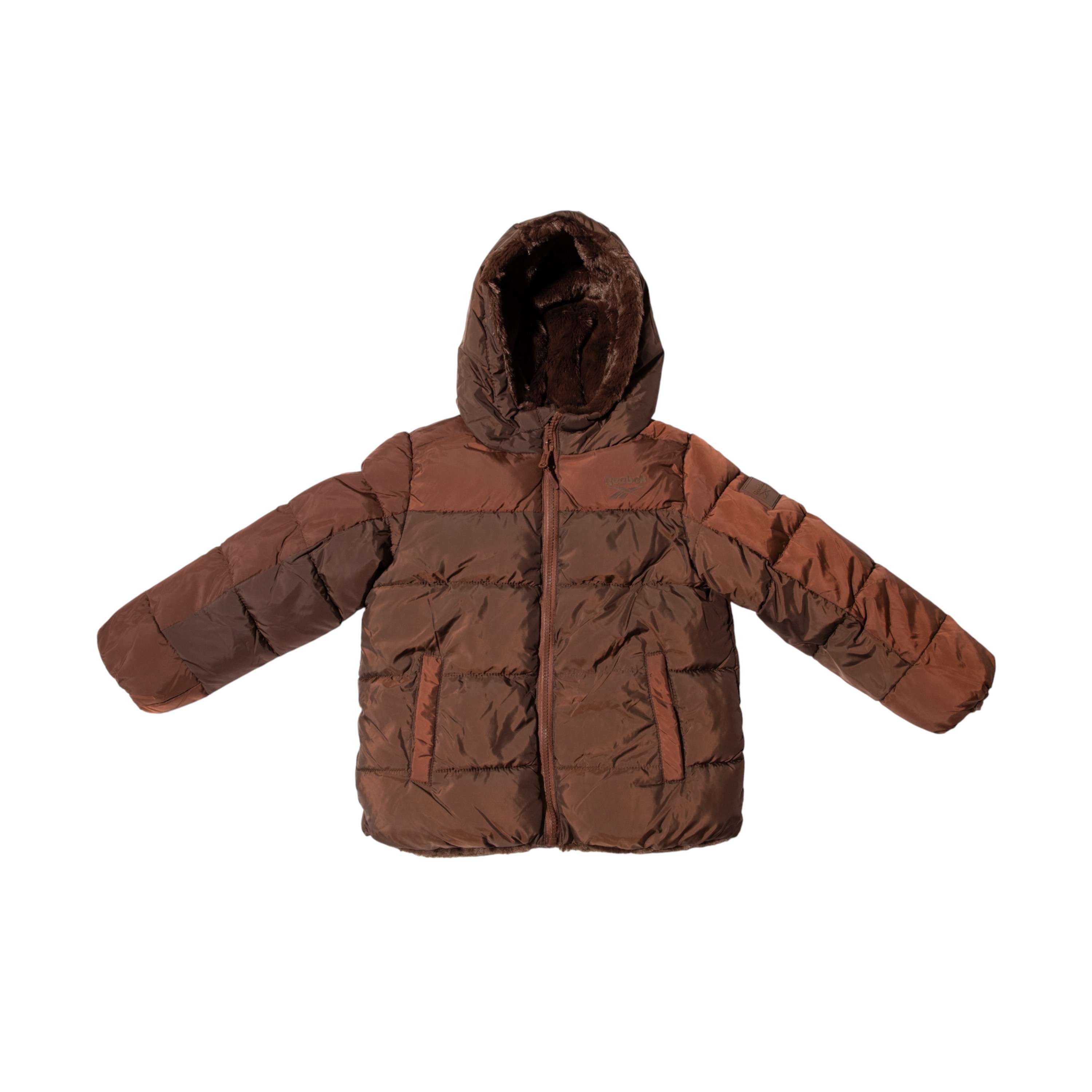 Chamarra puffer reversible con forro de piel sintética image number 4