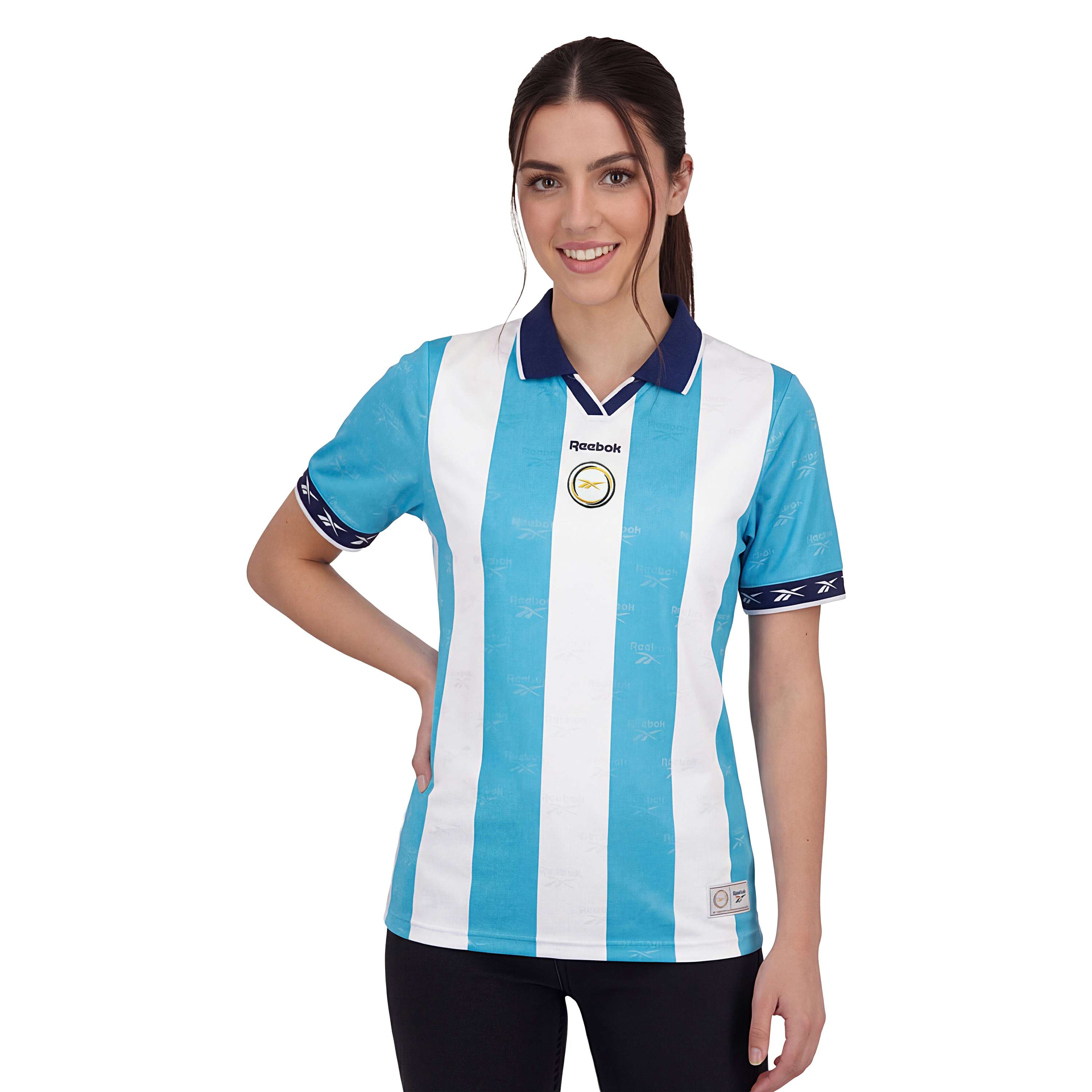 Jersey Retro Rayado Celeste