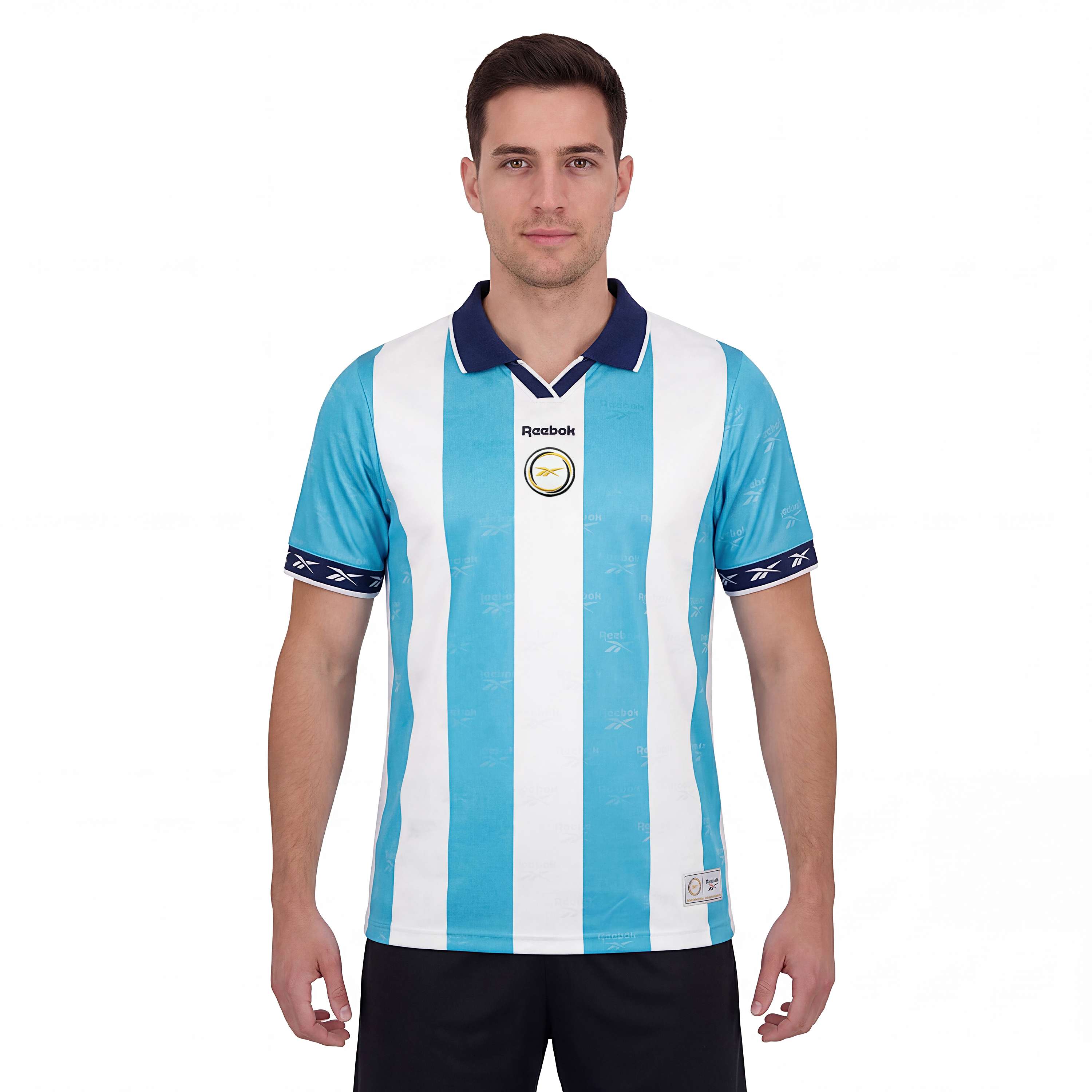 Jersey Retro Rayado Celeste