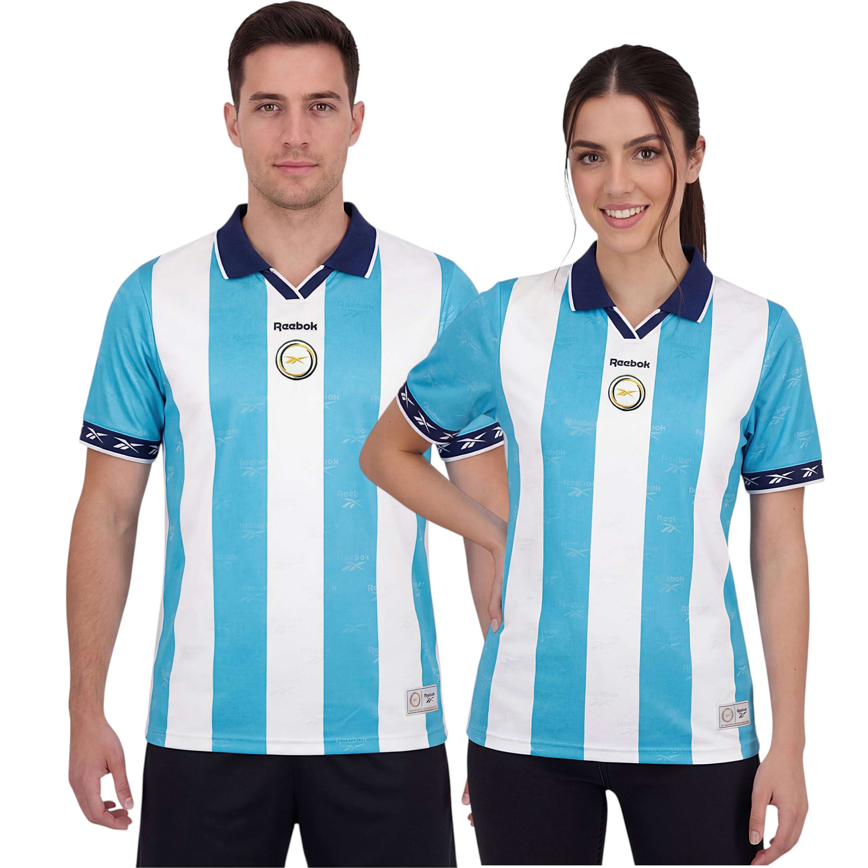 Jersey Retro Rayado Celeste