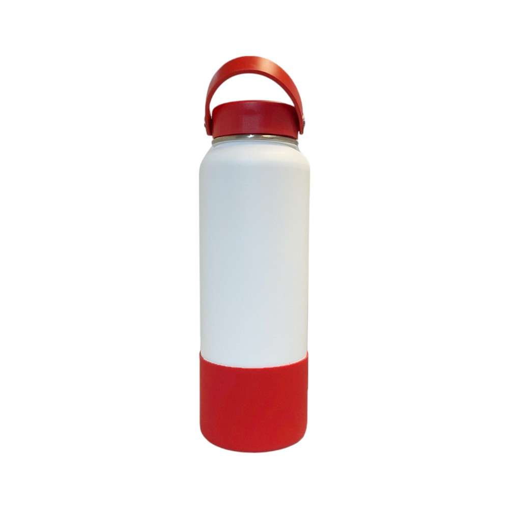 Termo de Agua de Boca Ancha con Funda de Silicona, 1200 ml
