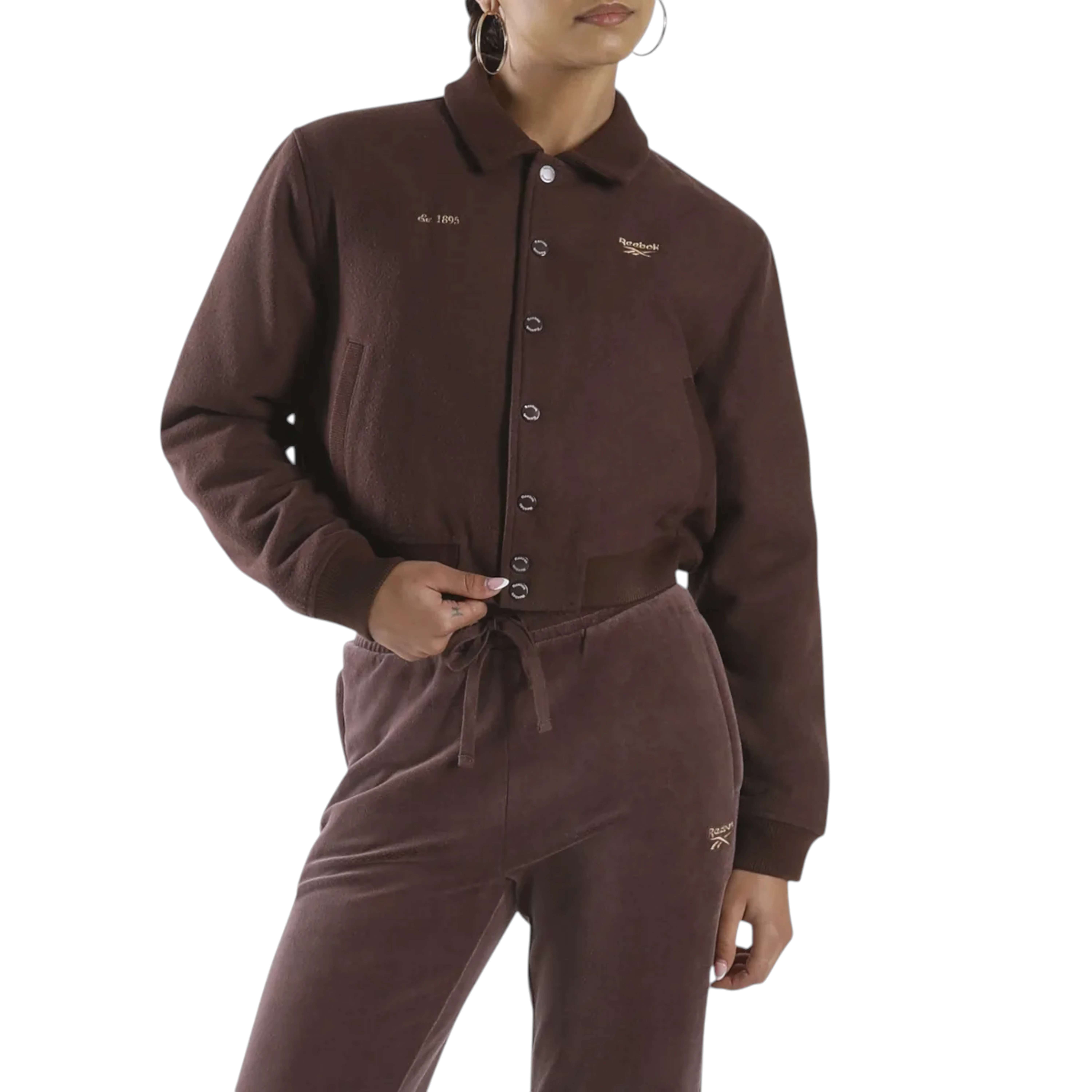Chamarra Elevated Athletic Cropped Varsity Bomber