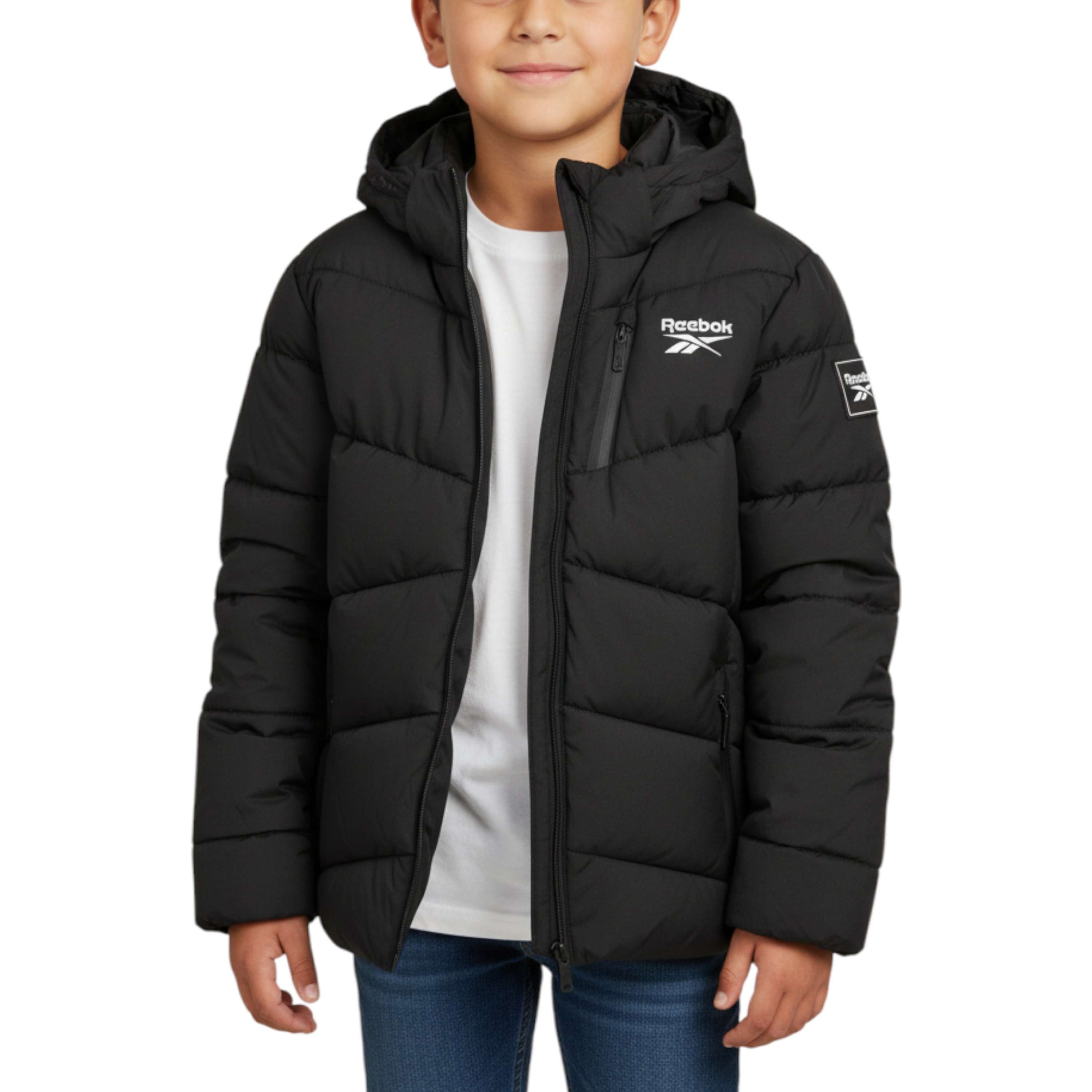 Chamarra puffer elástica